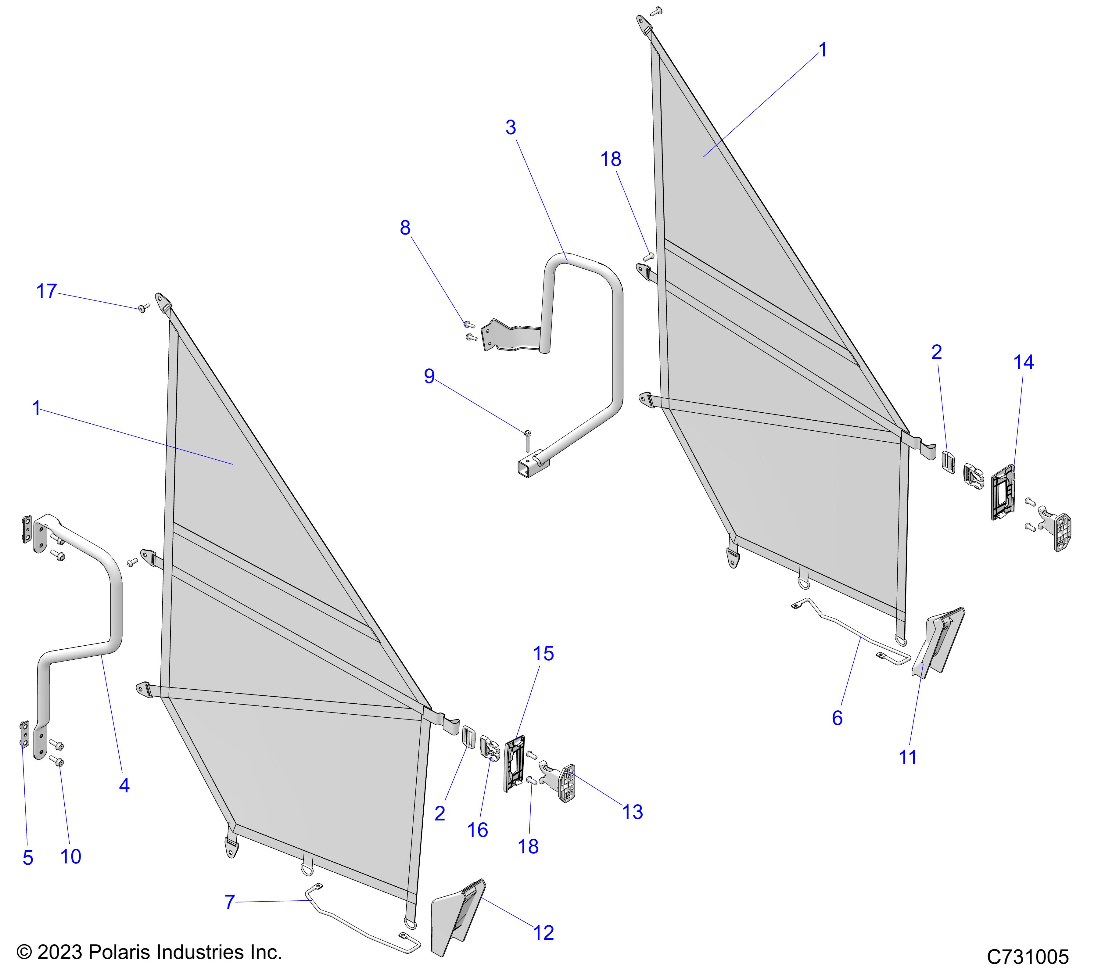 Foto diagrama Polaris que contem a peça 7521331-45