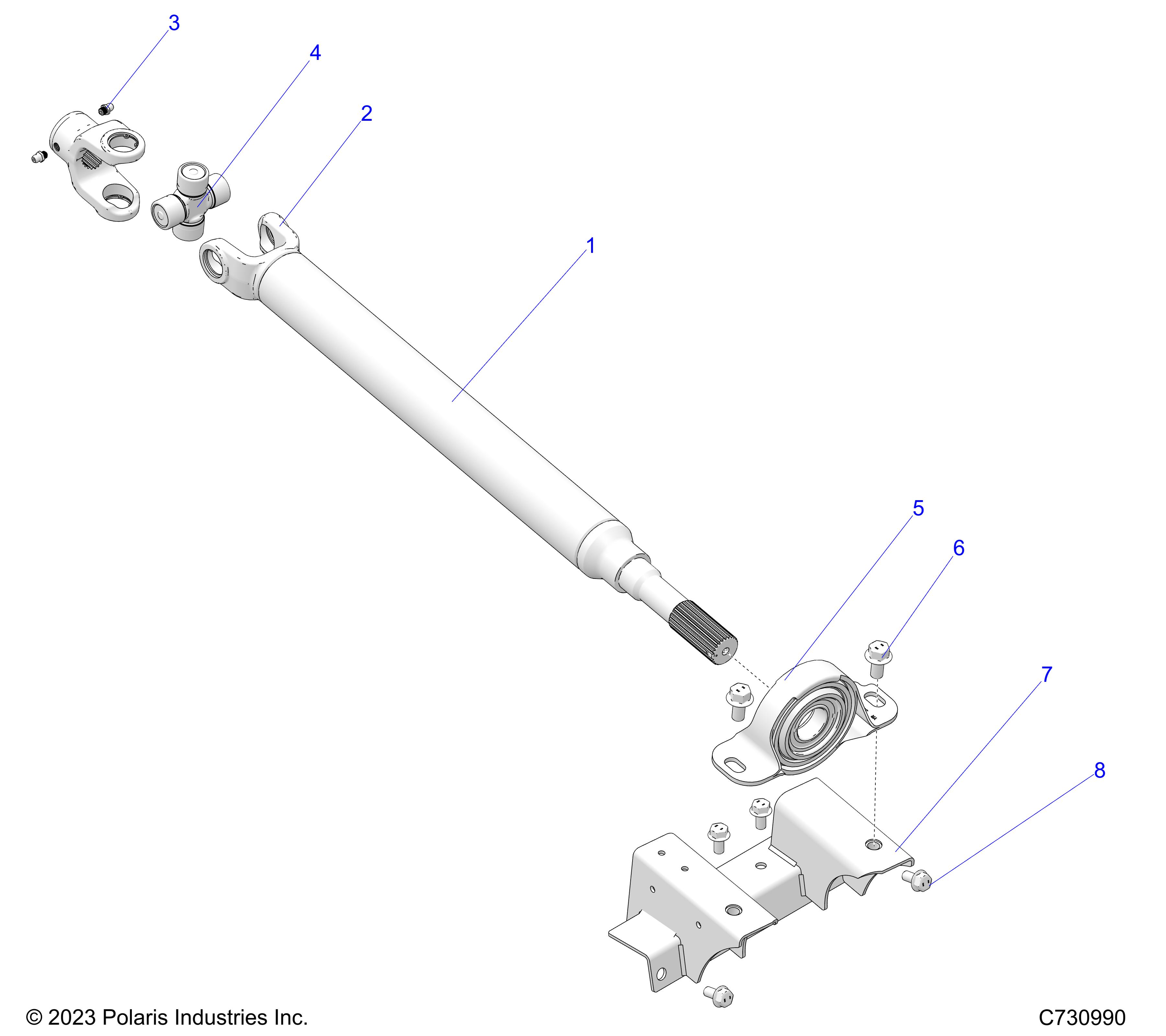 Foto diagrama Polaris que contem a peça 1337223