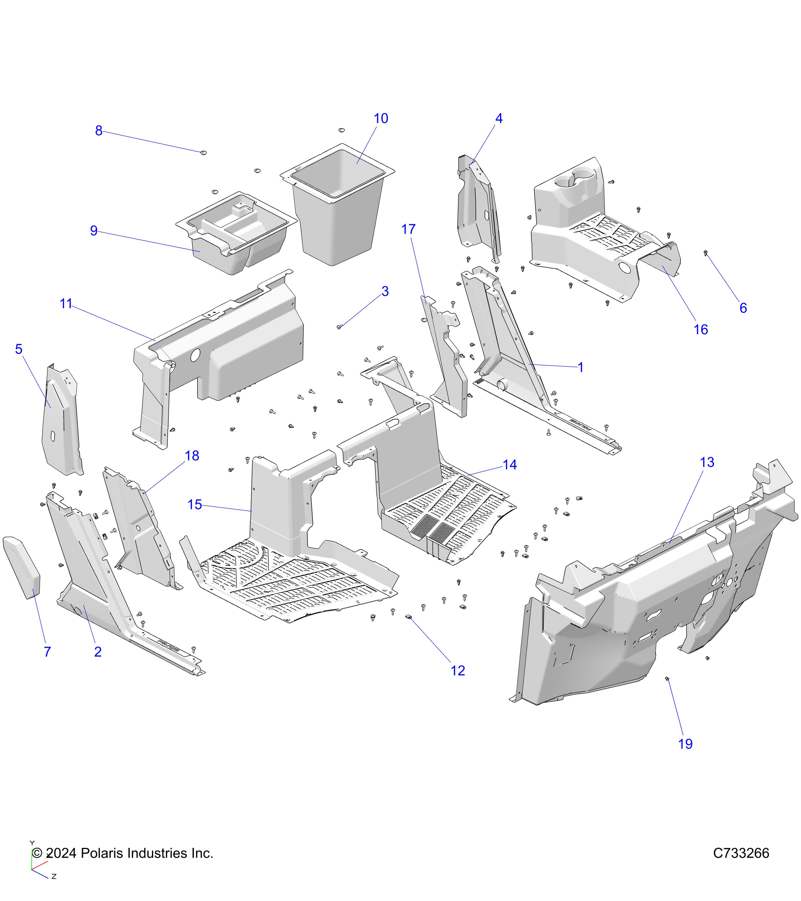 Foto diagrama Polaris que contem a peça 5464984-070