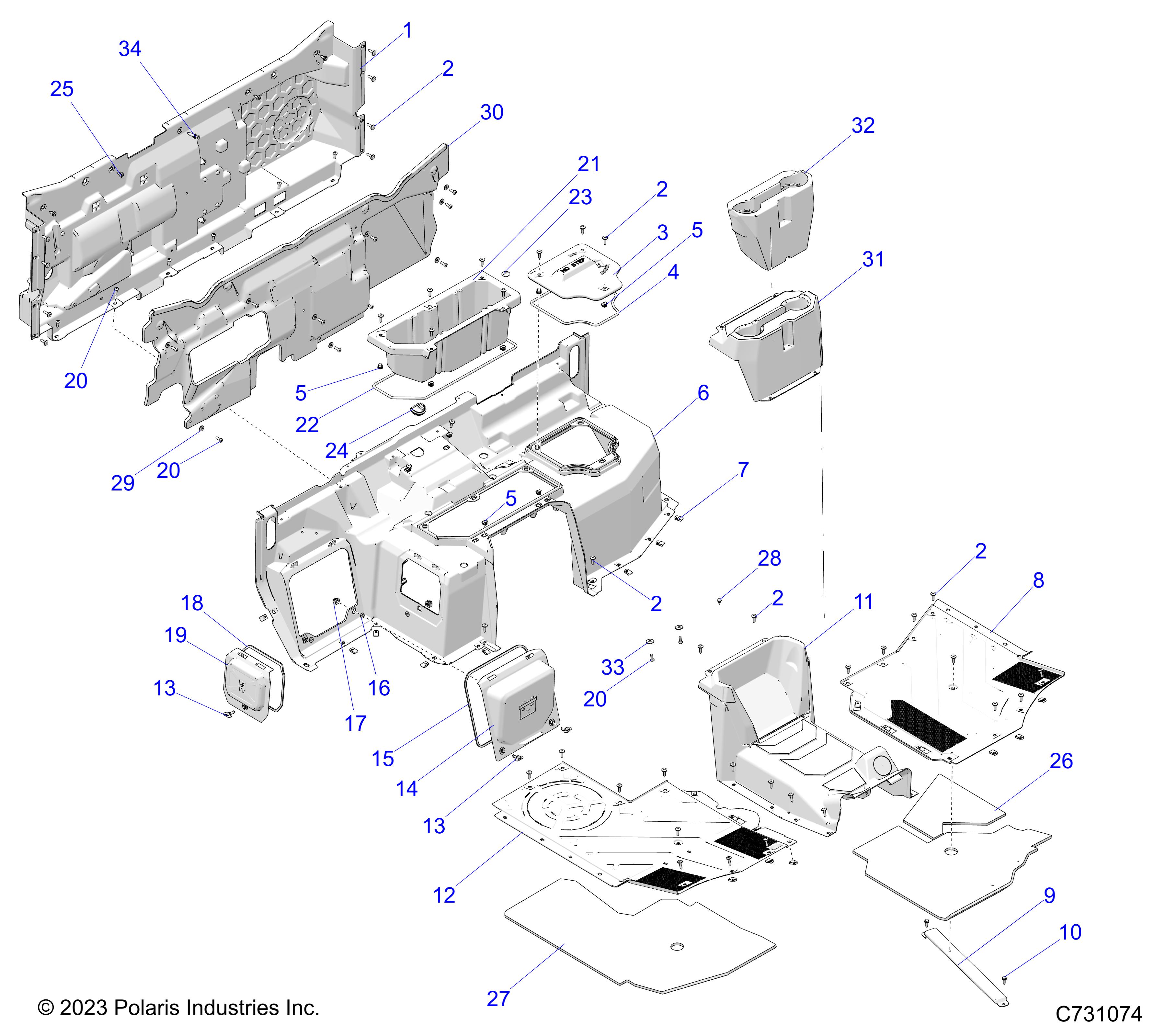 Foto diagrama Polaris que contem a peça 5466247-070