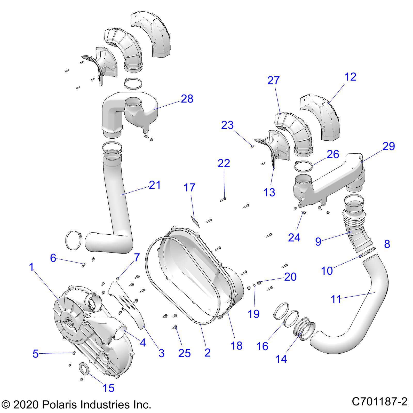 Part Number : 5451616-707 CVR-PLAST INTAKE HOSE TOP PMLT