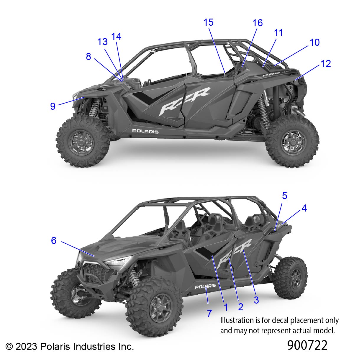 Foto diagrama Polaris que contem a peça 7200563