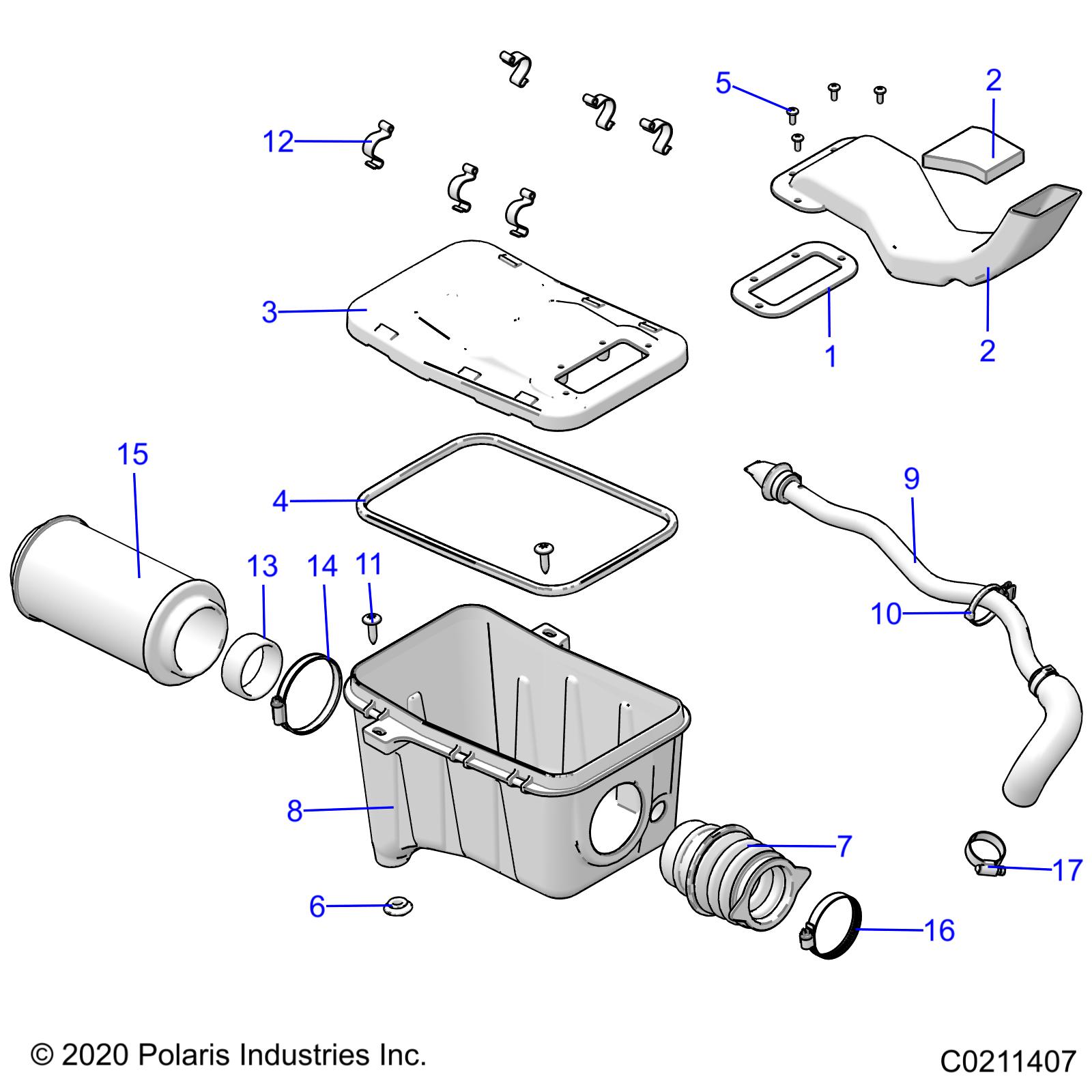 Foto diagrama Polaris que contem a peça 7083114