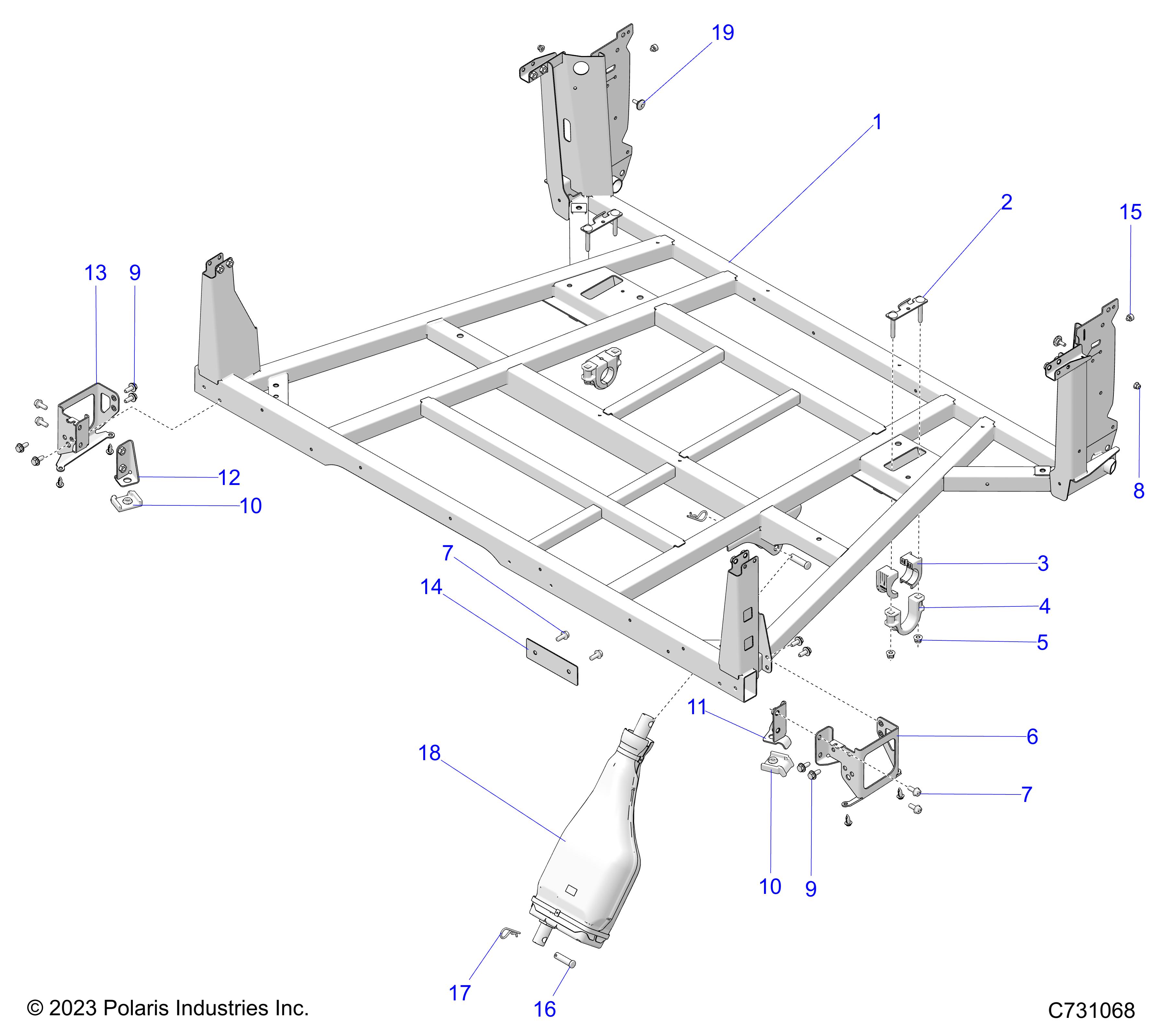 Foto diagrama Polaris que contem a peça 1028122-329