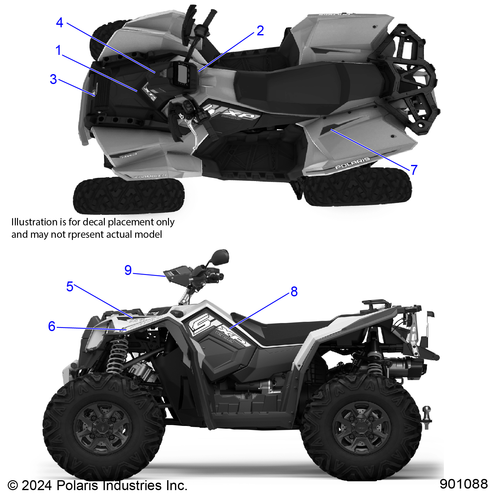 Foto diagrama Polaris que contem a peça 7201151