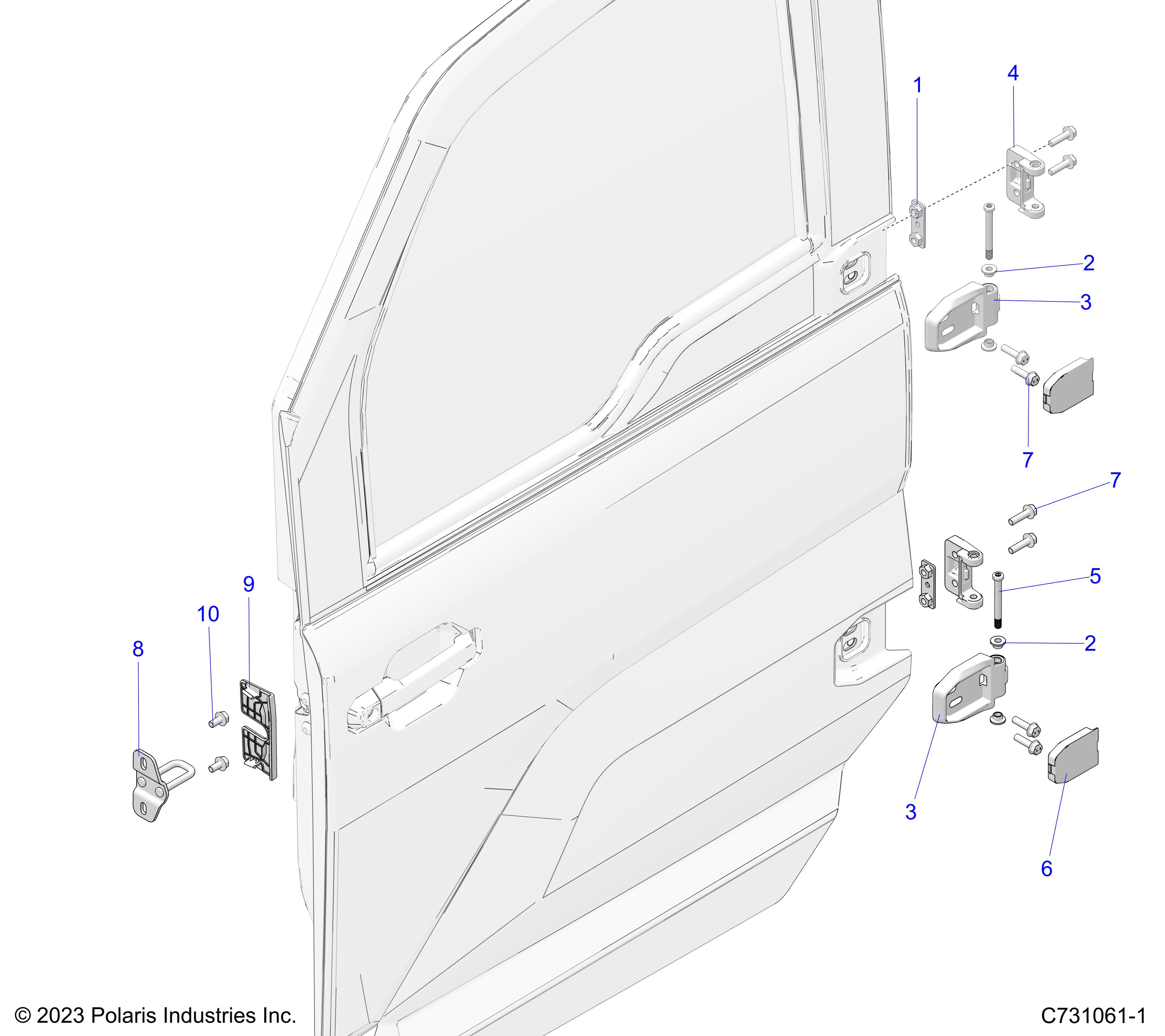 Foto diagrama Polaris que contem a peça 5639642-458