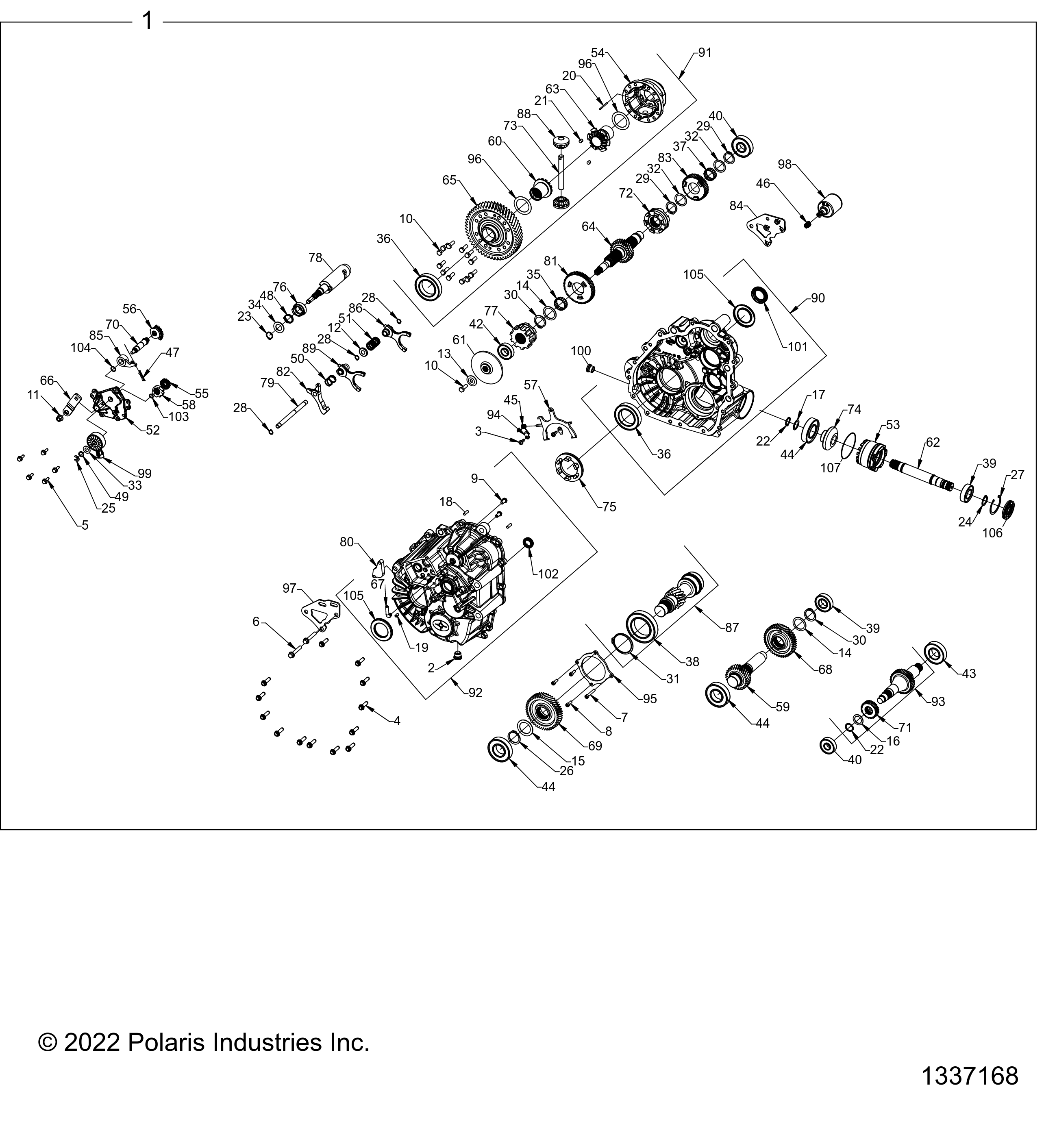 Foto diagrama Polaris que contem a peça 1337258