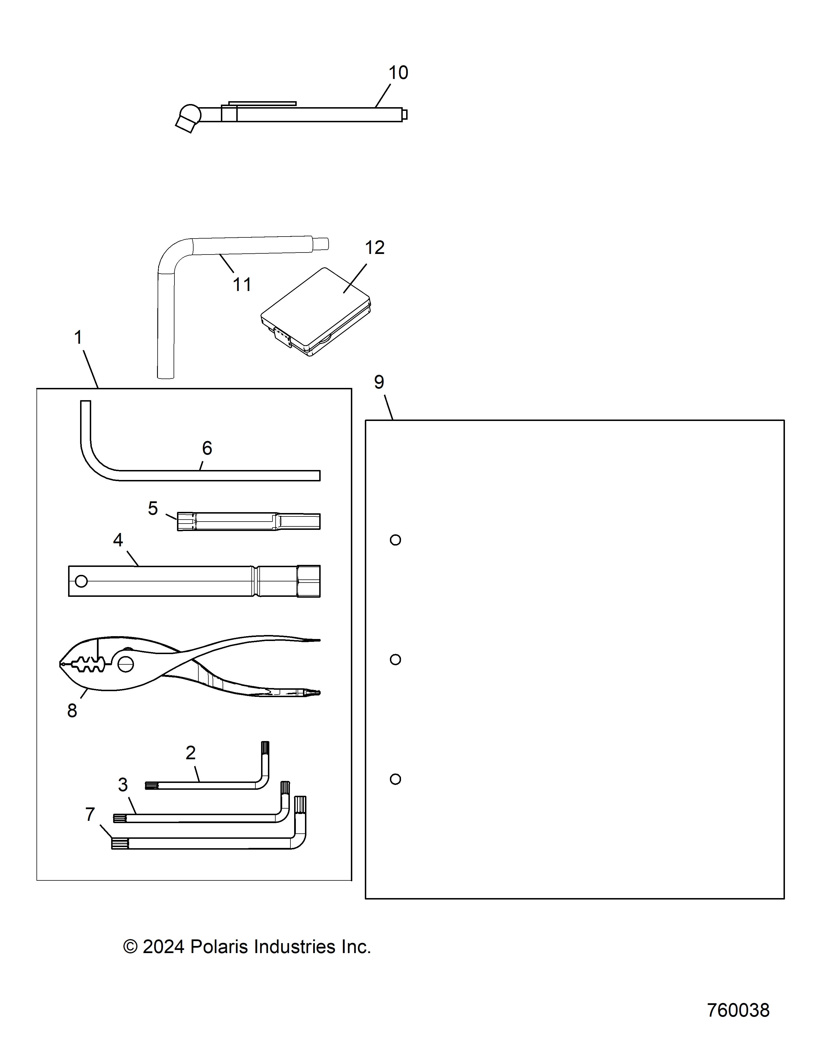 Foto diagrama Polaris que contem a peça 9941423