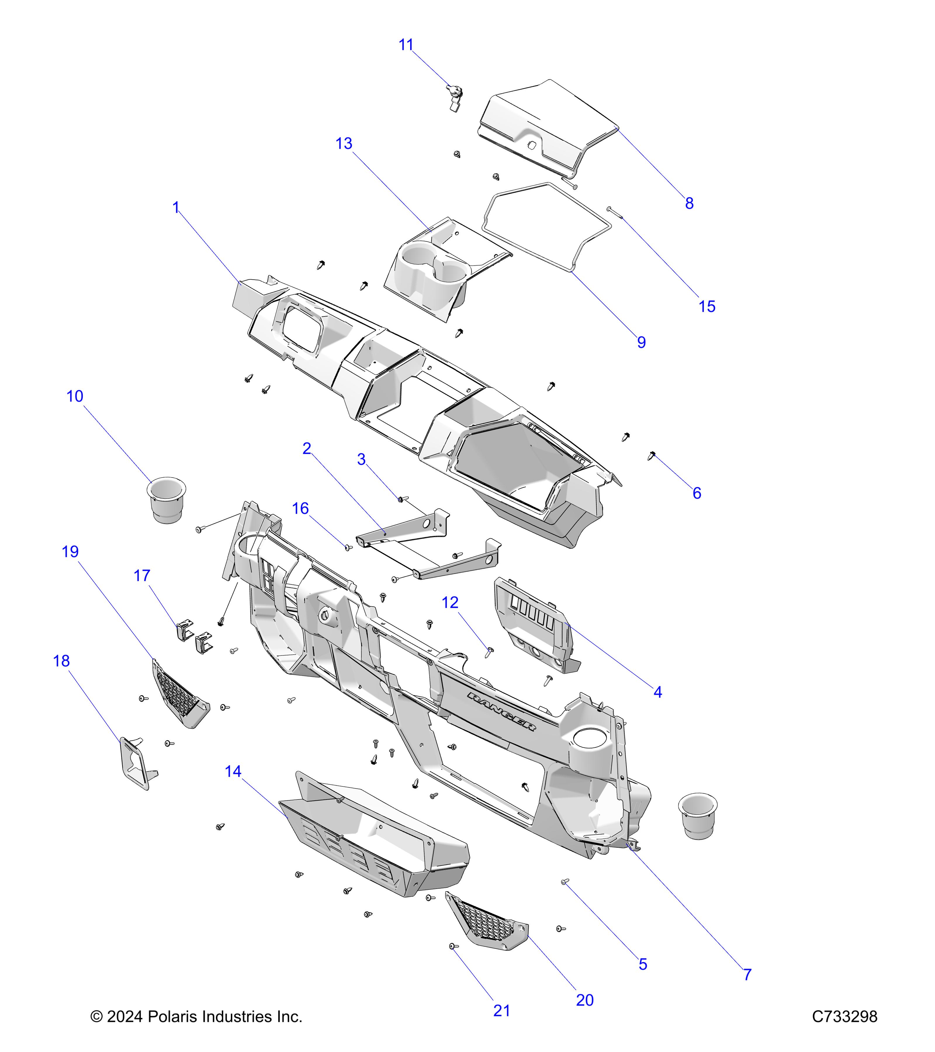 Foto diagrama Polaris que contem a peça 5466302-070