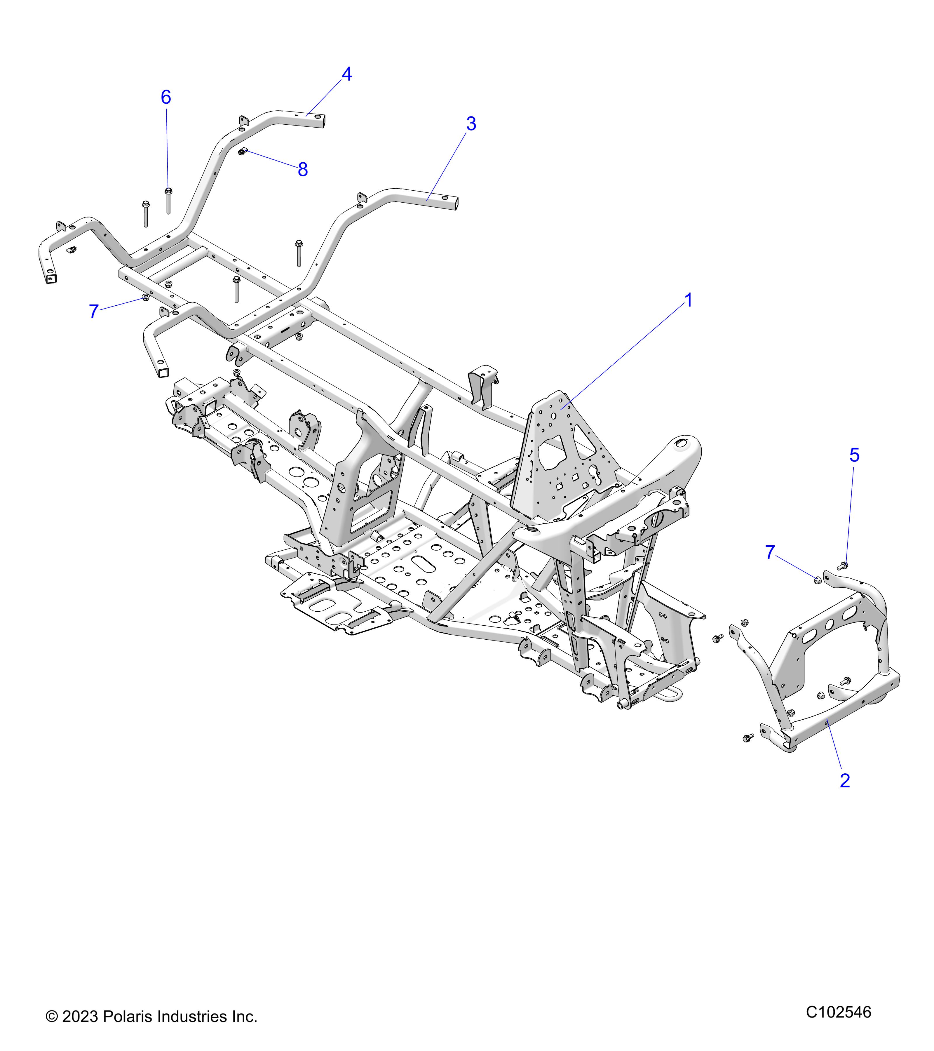 Foto diagrama Polaris que contem a peça 7521332-65