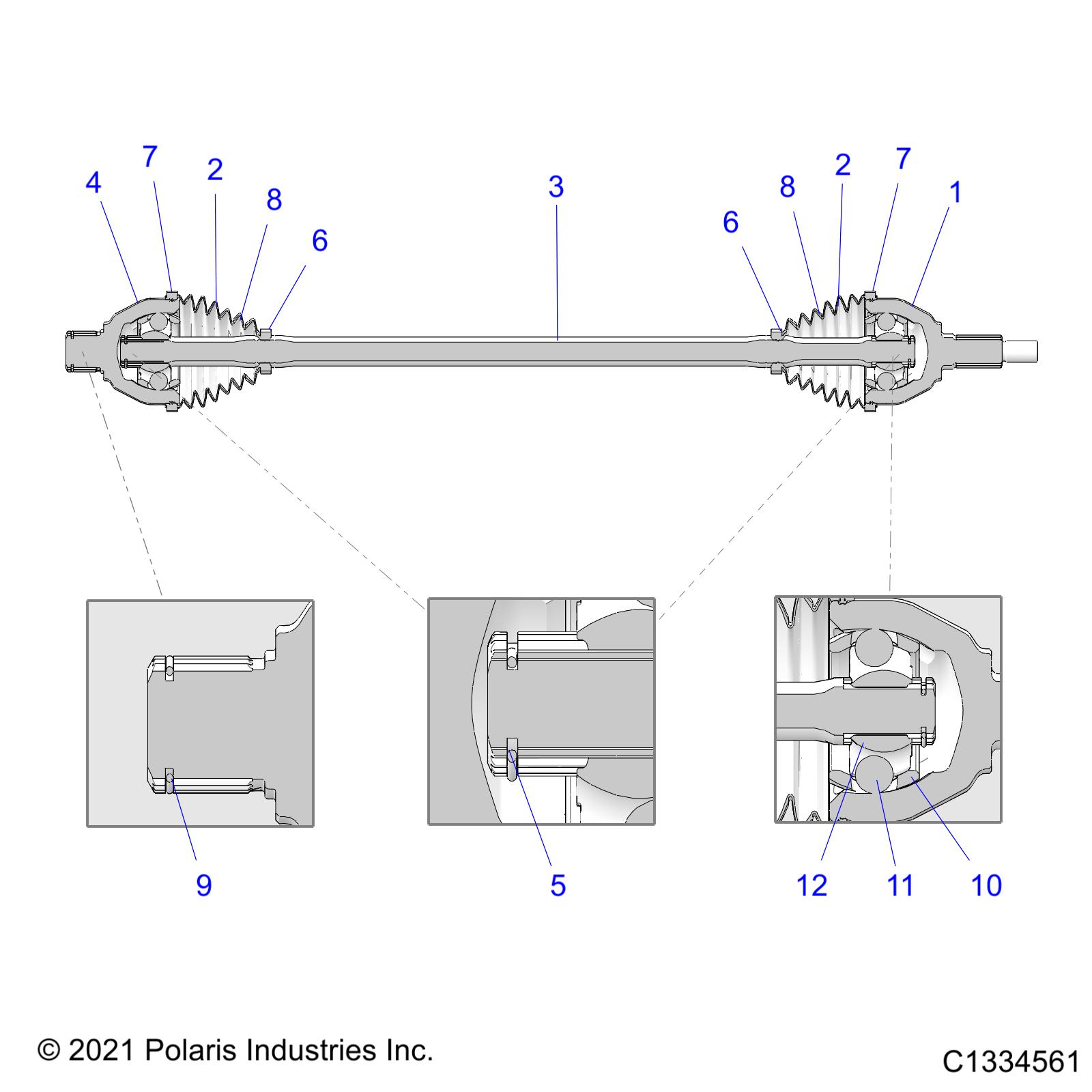 Part Number : 3239273 ASM-OUTER JOINT  REAR