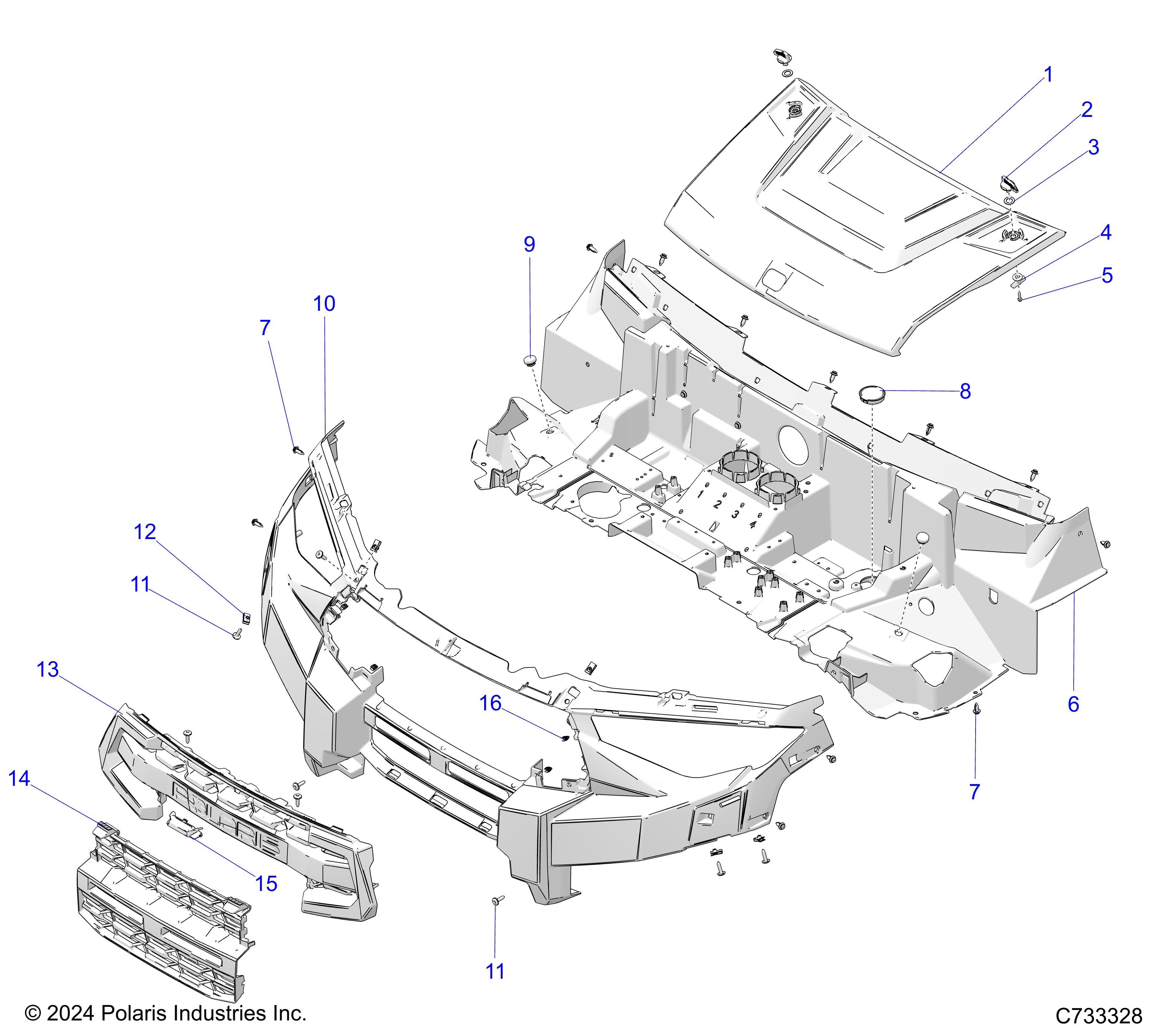 Foto diagrama Polaris que contem a peça 5458623-070