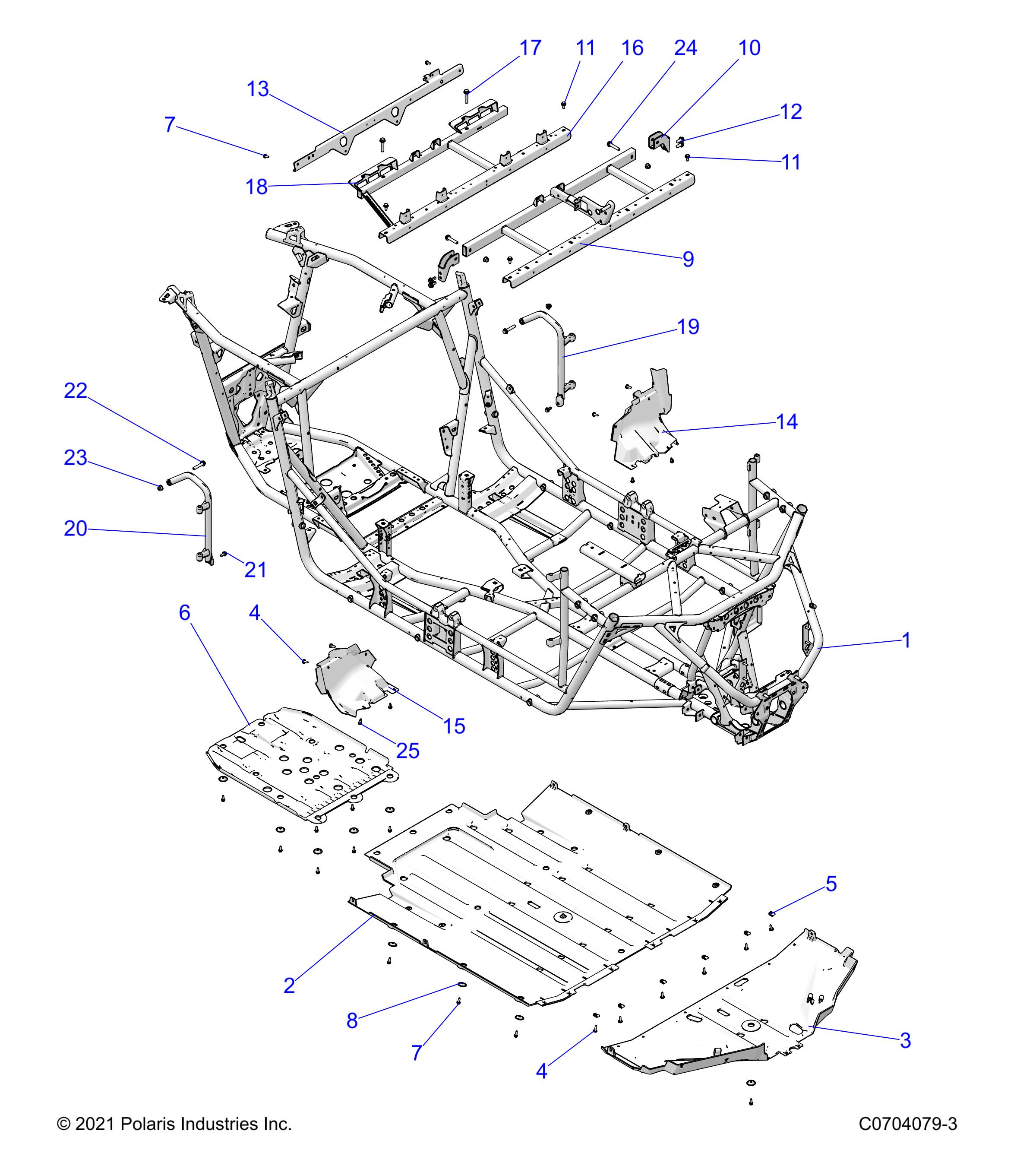 Foto diagrama Polaris que contem a peça 1026957-329