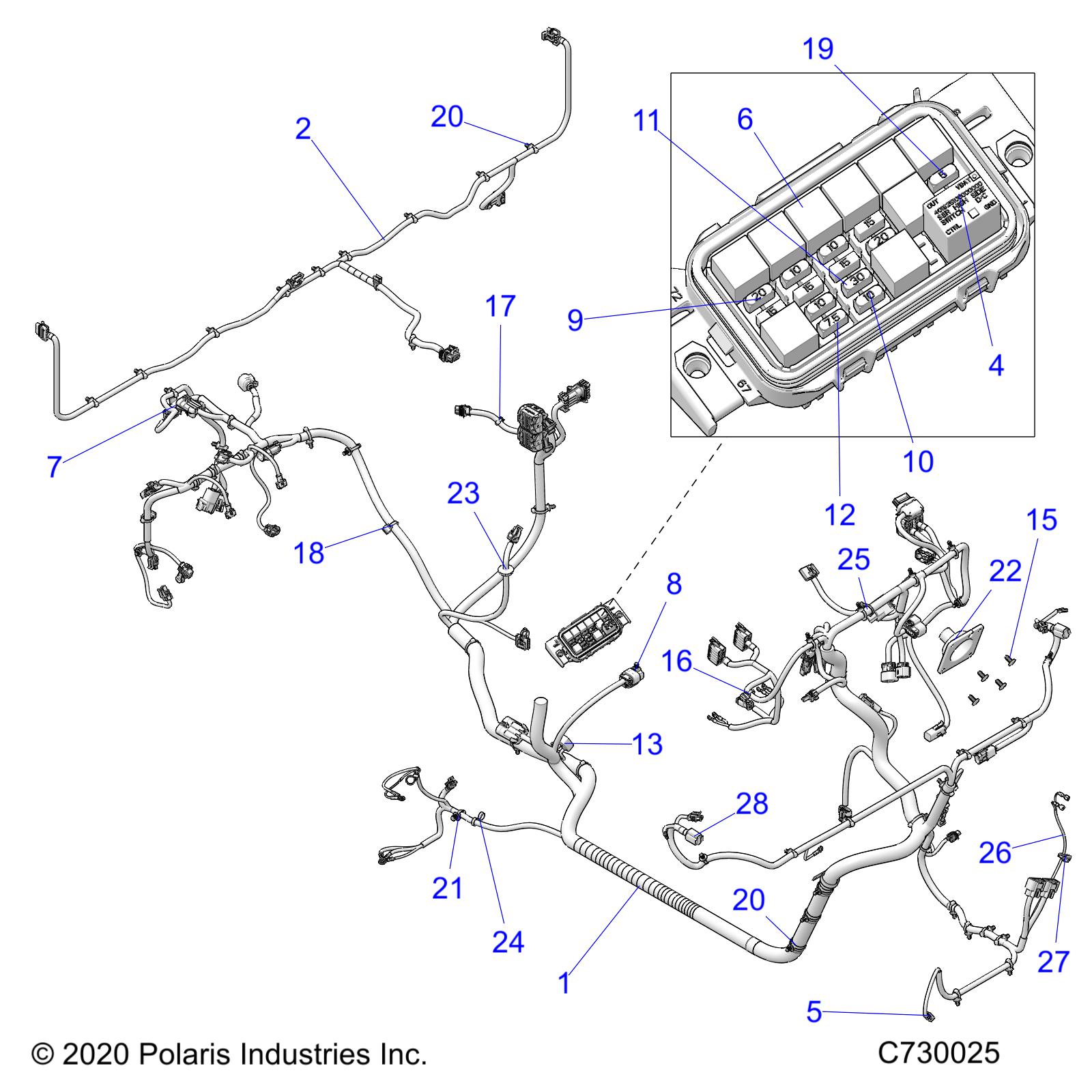 Foto diagrama Polaris que contem a peça 2415776