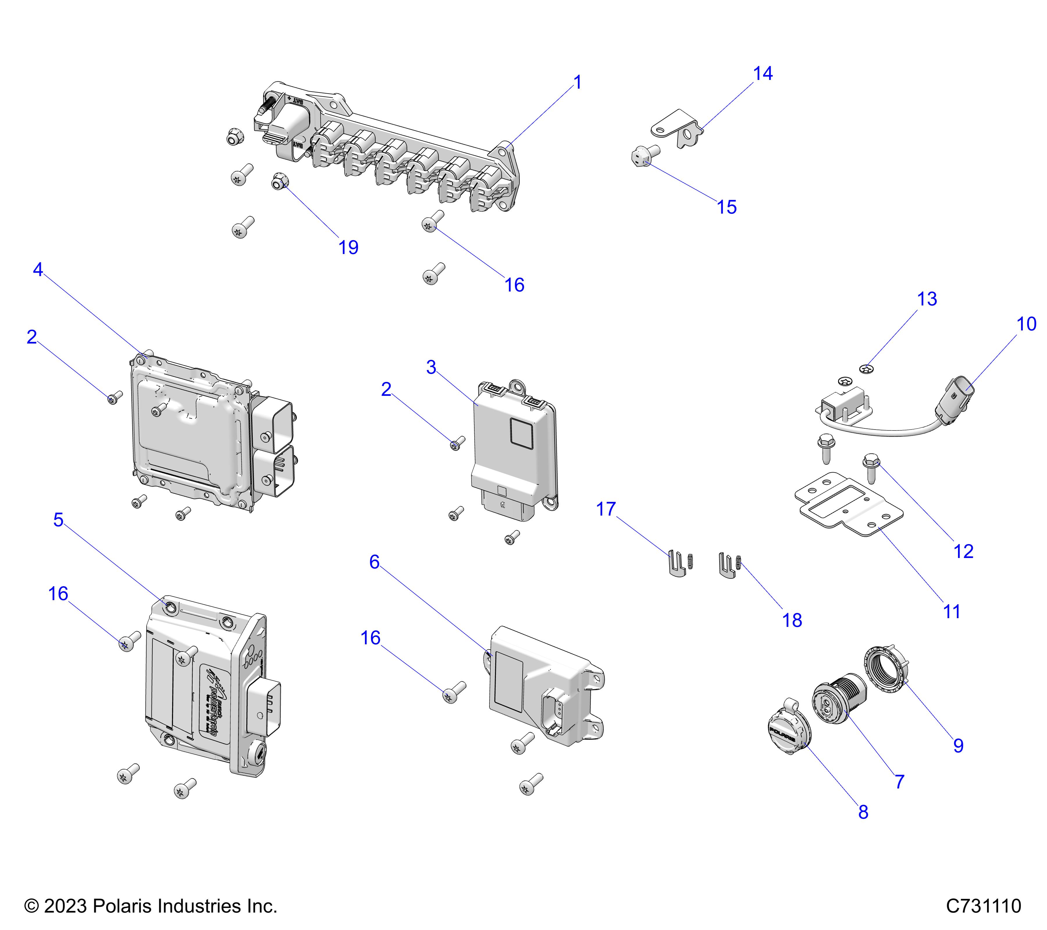 Foto diagrama Polaris que contem a peça 4081733