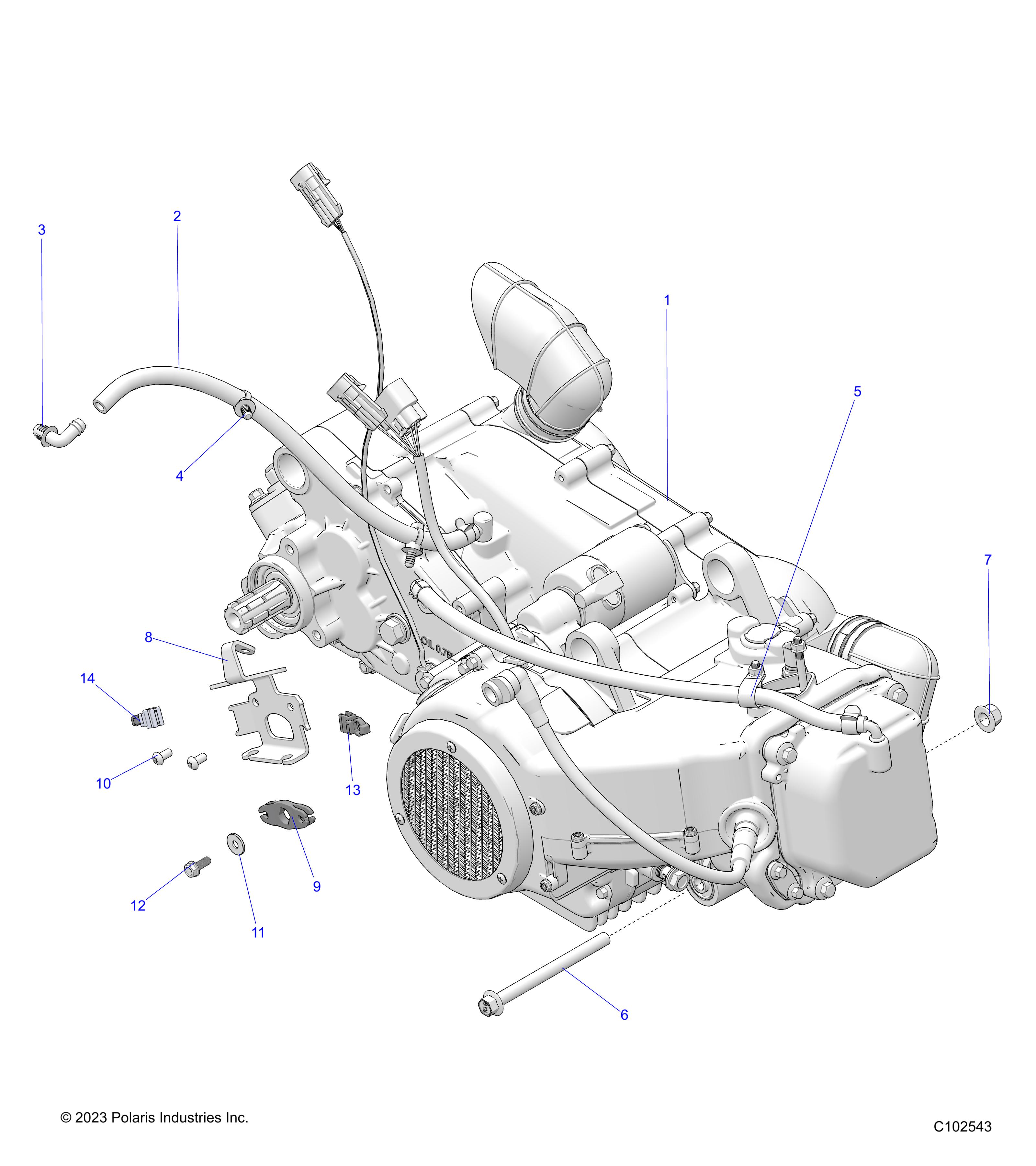 Foto diagrama Polaris que contem a peça 1027348