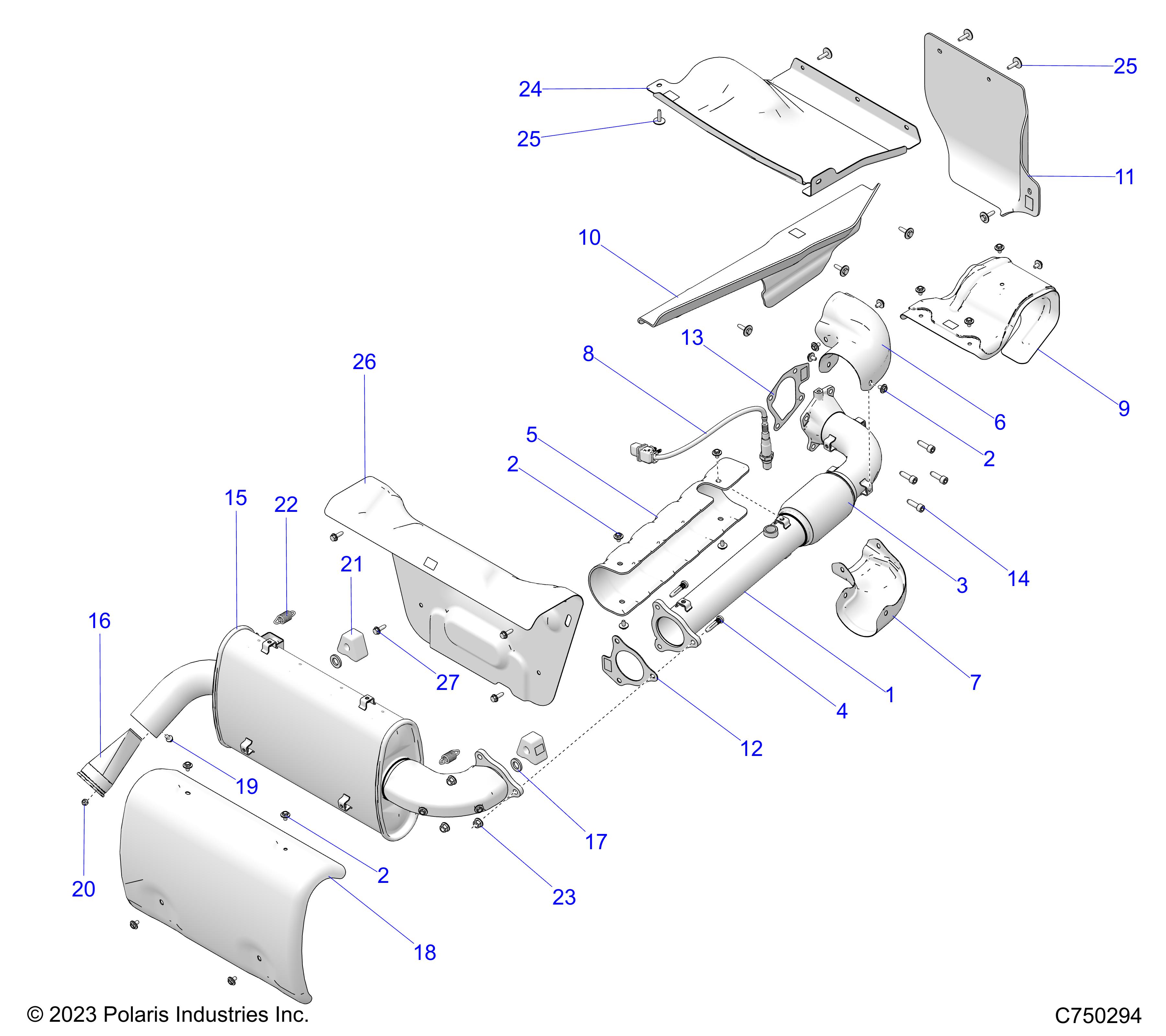 Foto diagrama Polaris que contem a peça 5274948