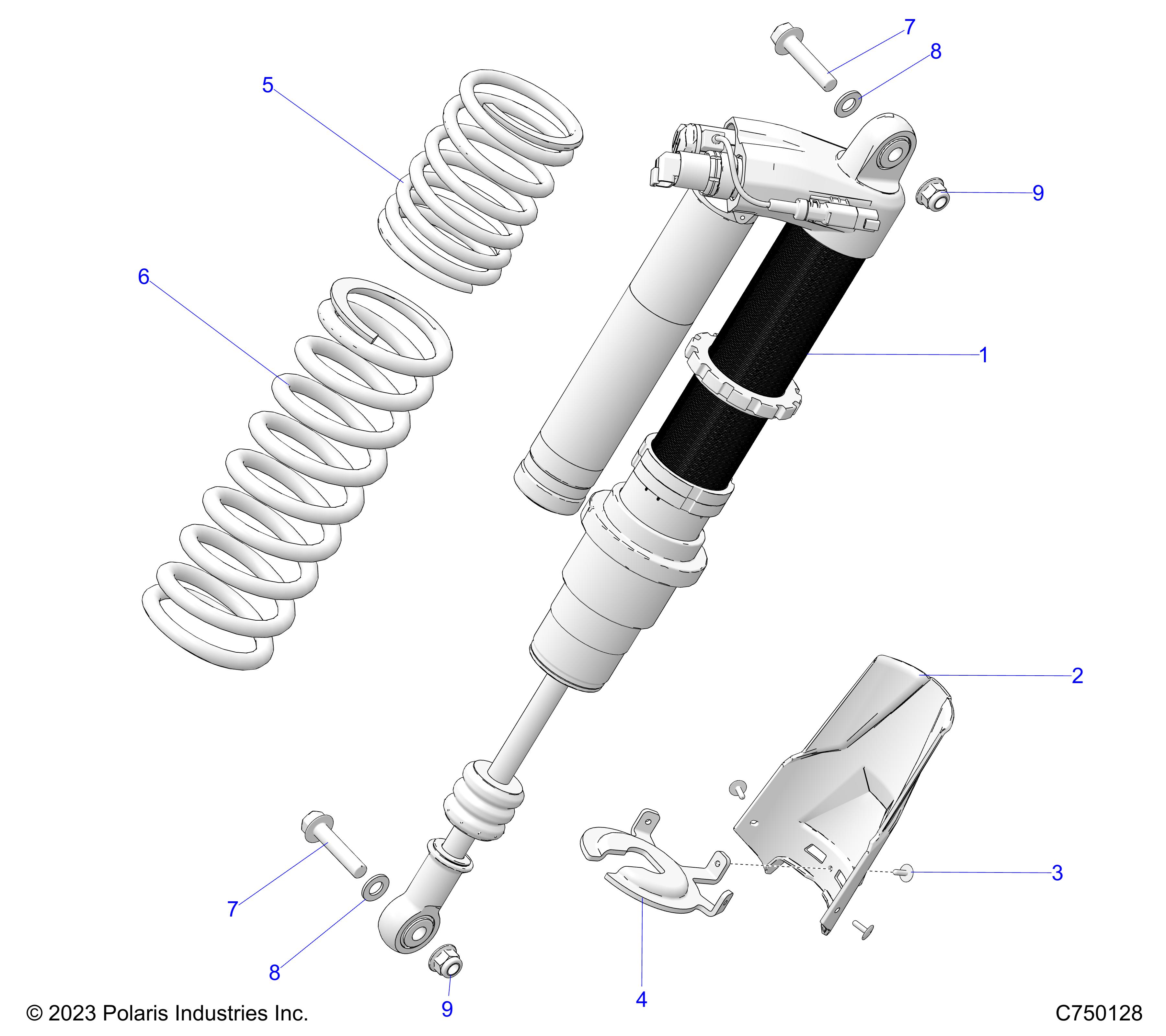 Foto diagrama Polaris que contem a peça 7045649-887