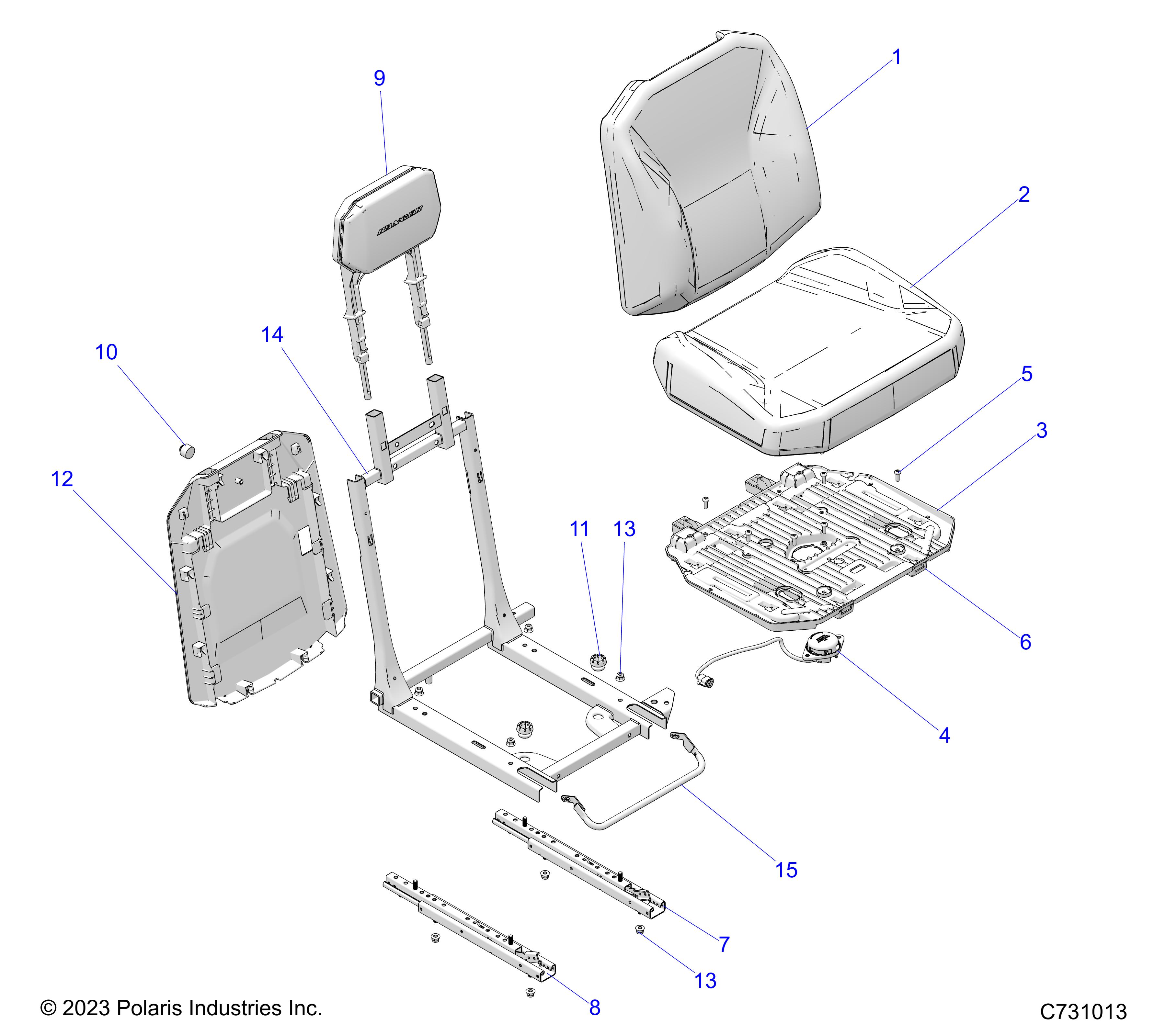 Foto diagrama Polaris que contem a peça 1028615-458