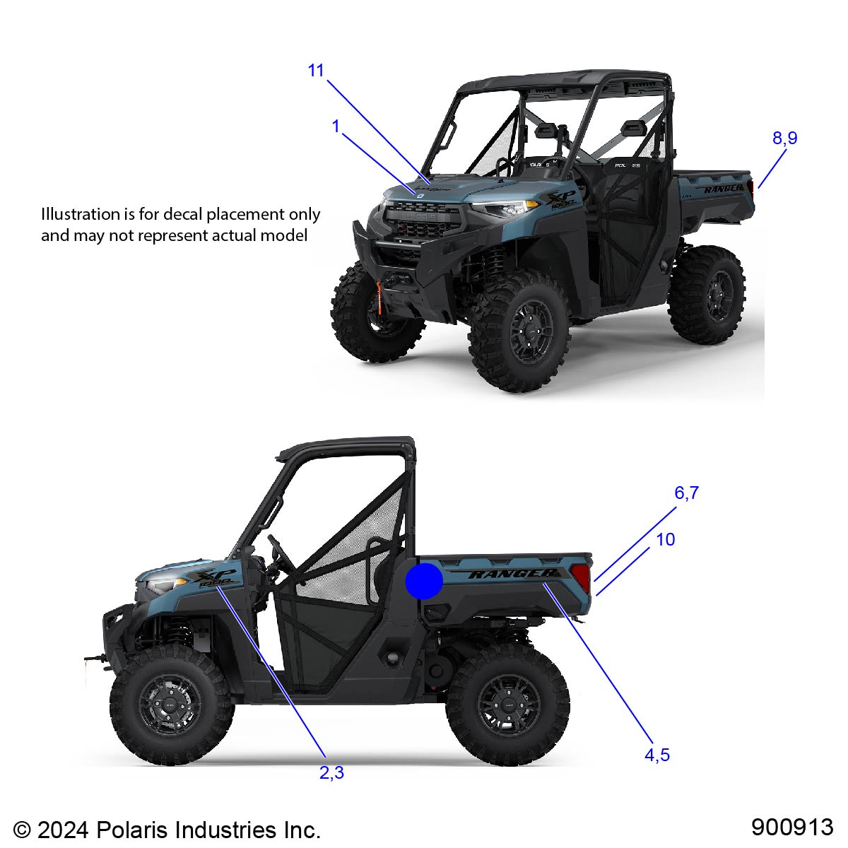 Foto diagrama Polaris que contem a peça 7199907