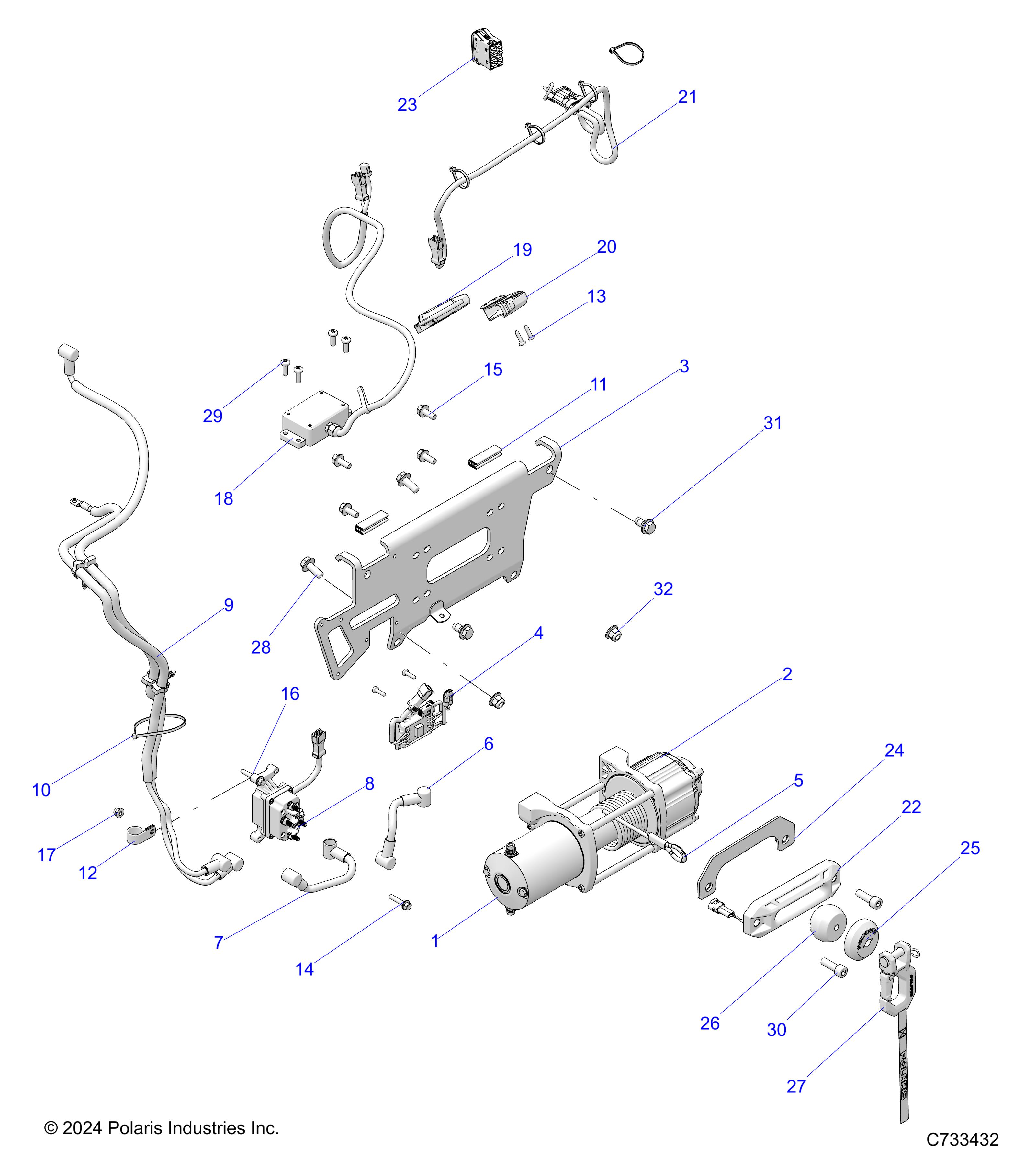 Foto diagrama Polaris que contem a peça 2416576