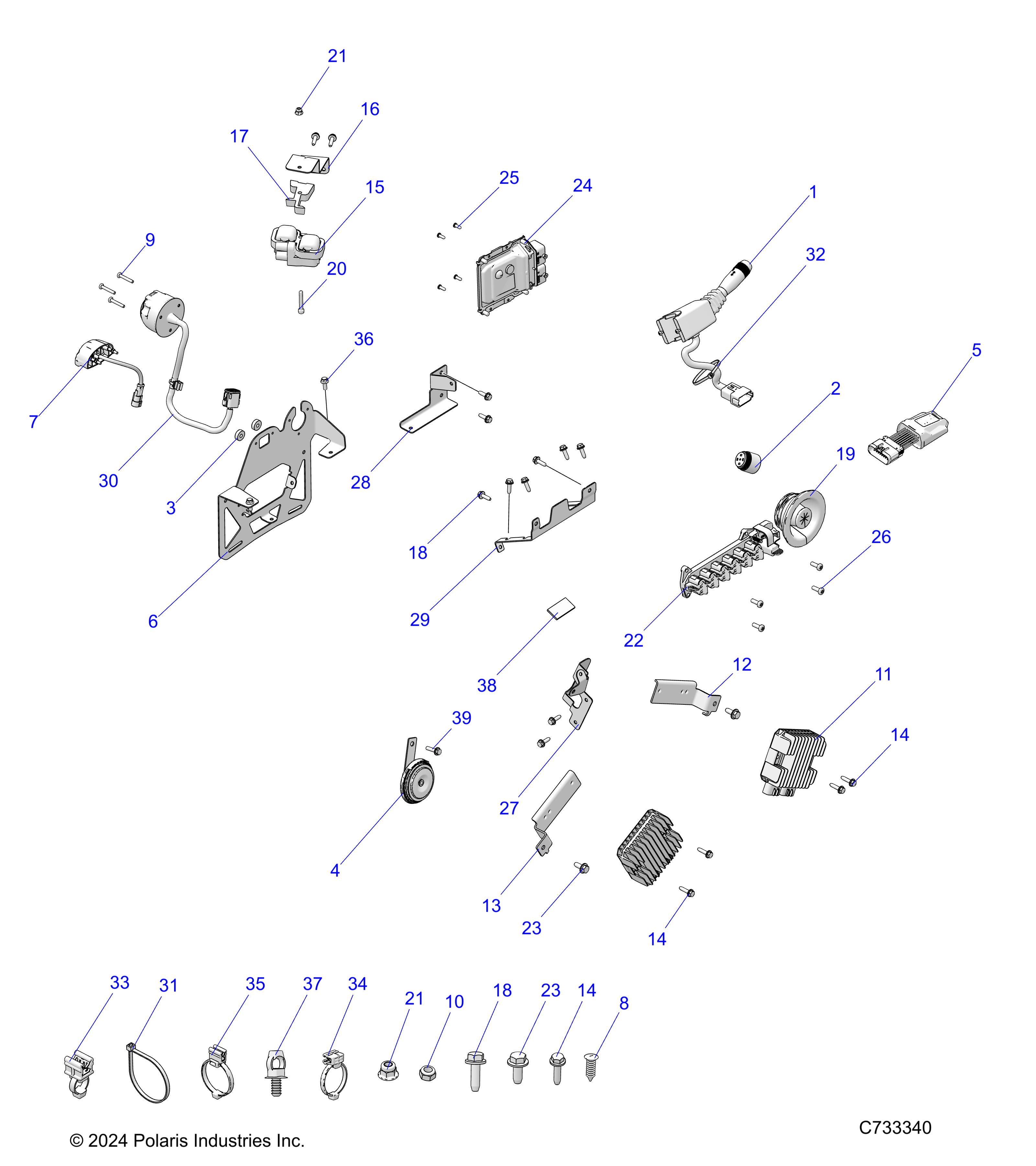 Foto diagrama Polaris que contem a peça 5274251