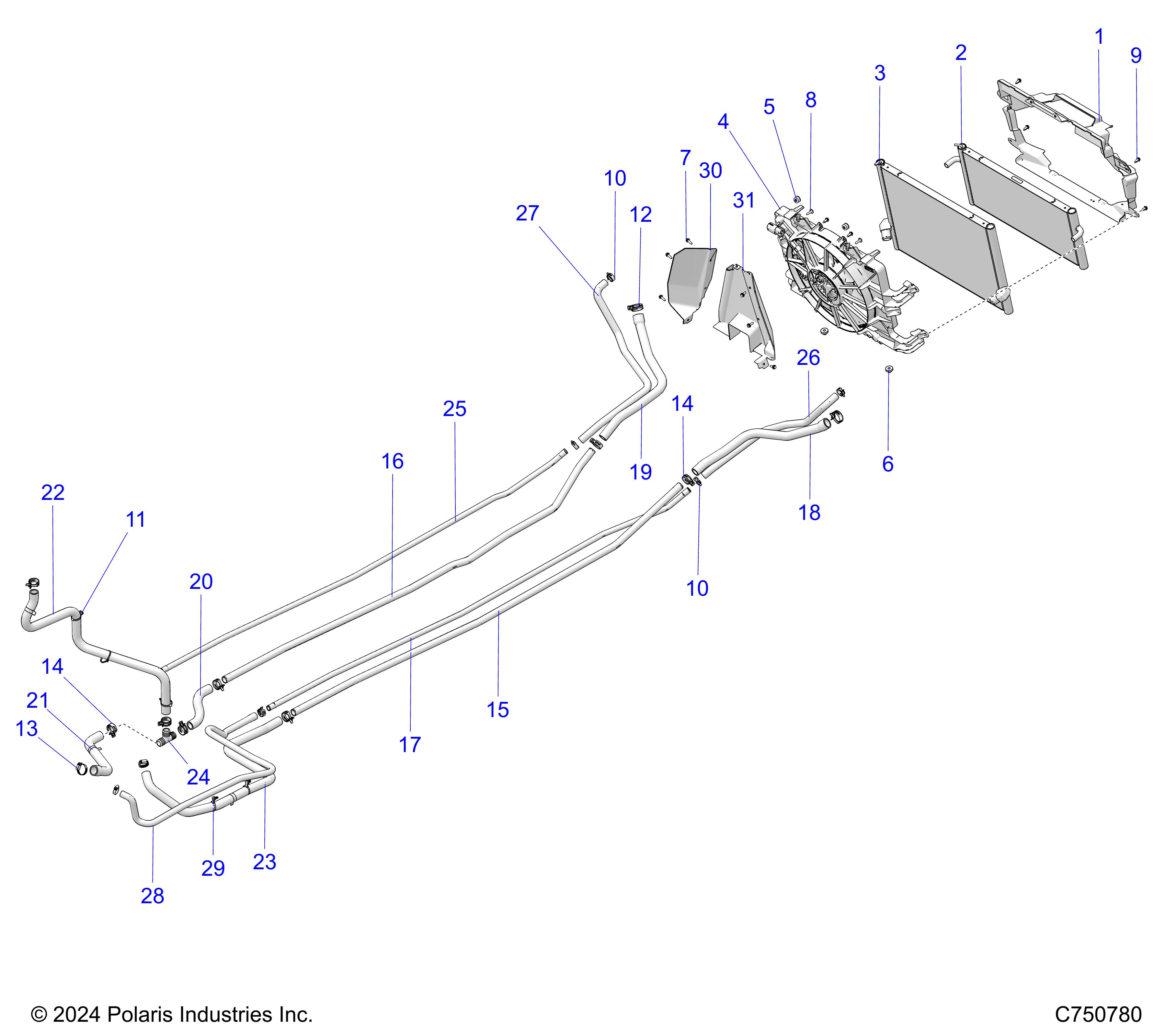 Foto diagrama Polaris que contem a peça 5465016