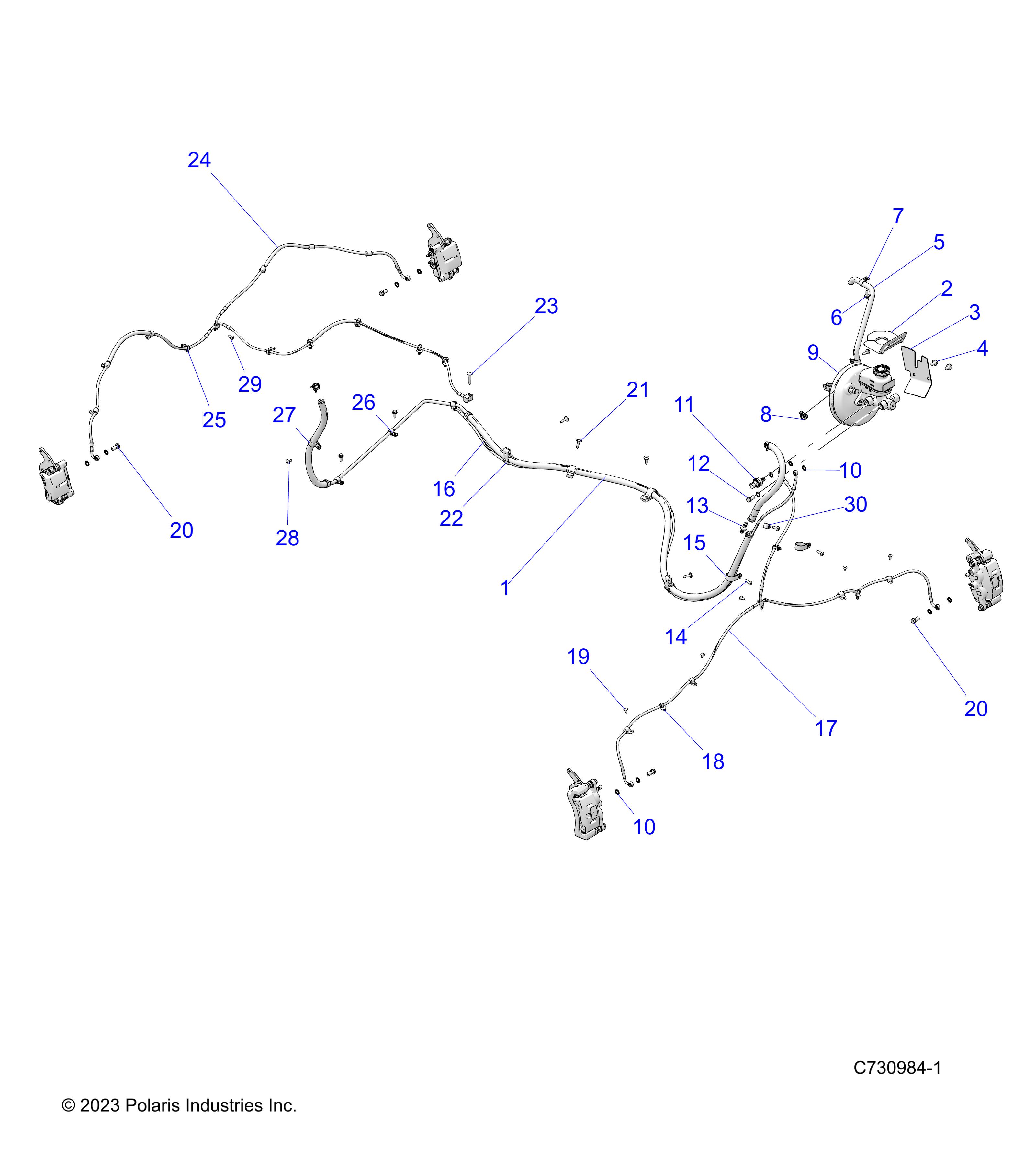 Foto diagrama Polaris que contem a peça 7521332-12