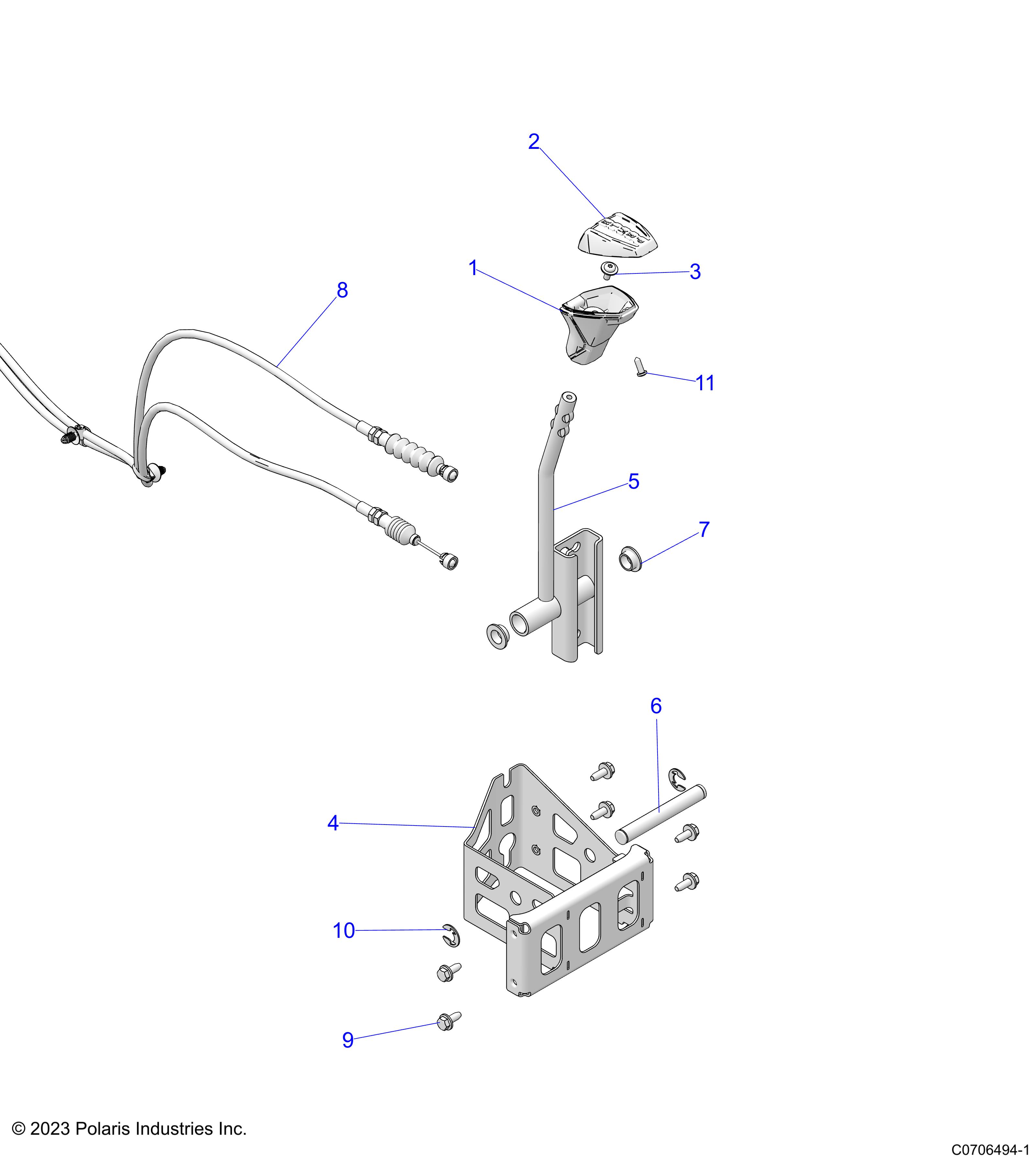 Foto diagrama Polaris que contem a peça 7083007