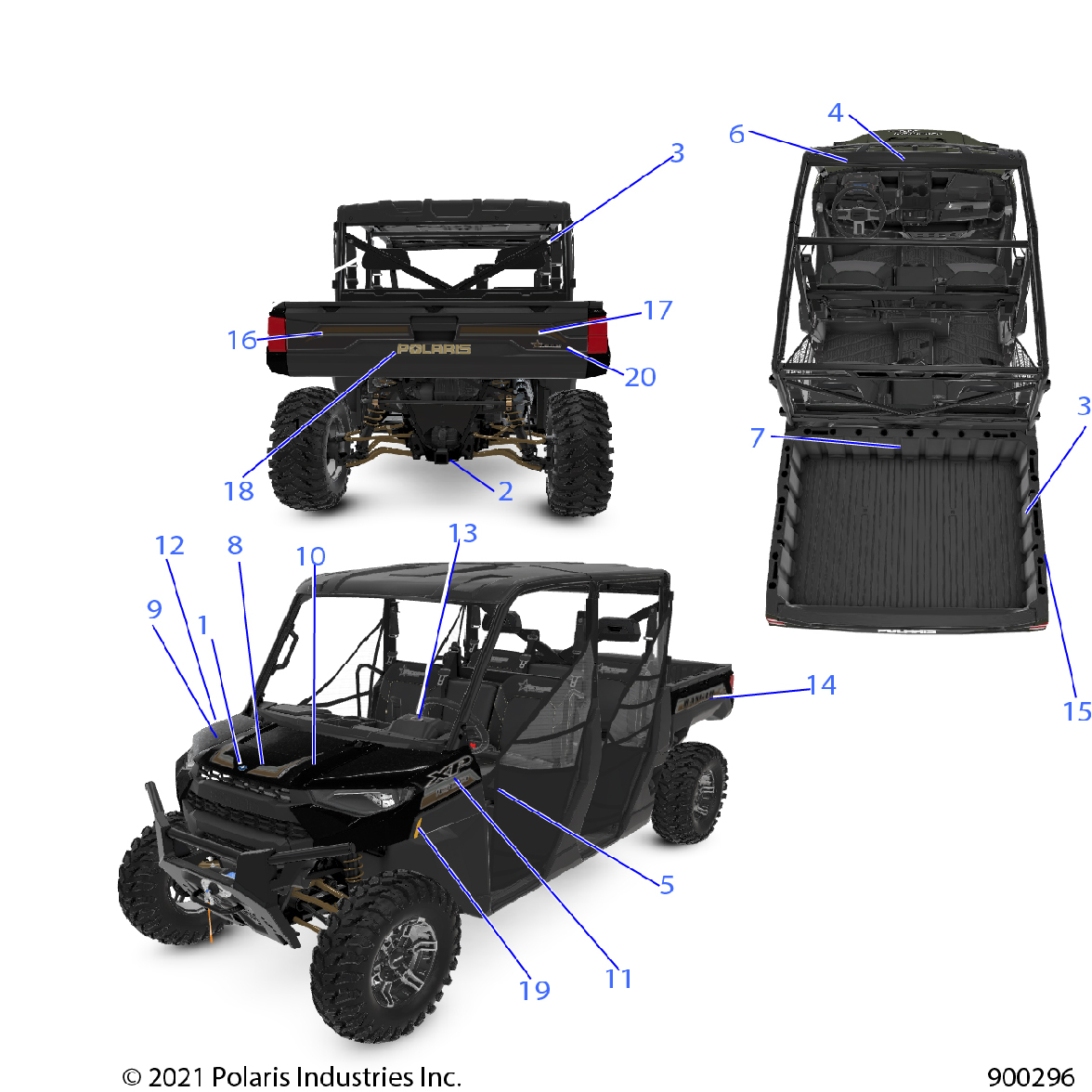 Foto diagrama Polaris que contem a peça 7193260