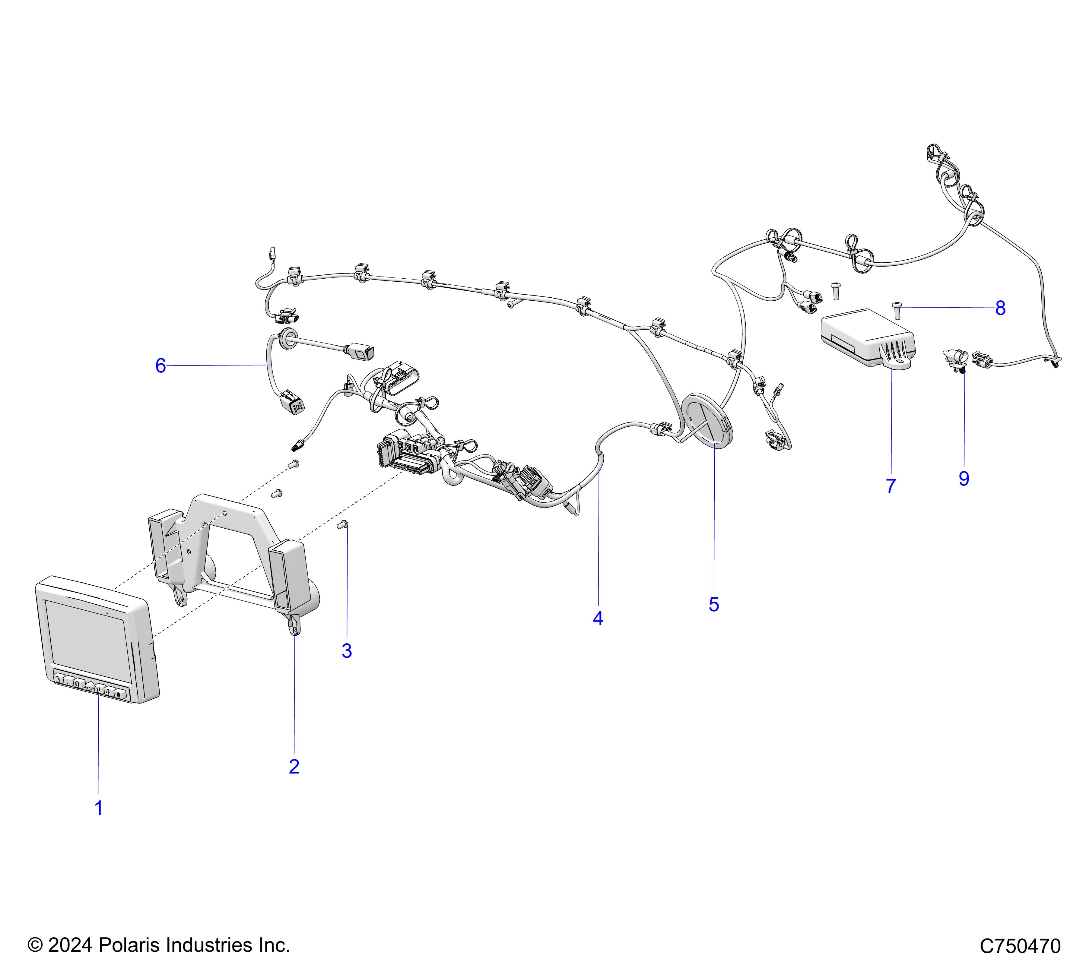 Foto diagrama Polaris que contem a peça 2417280