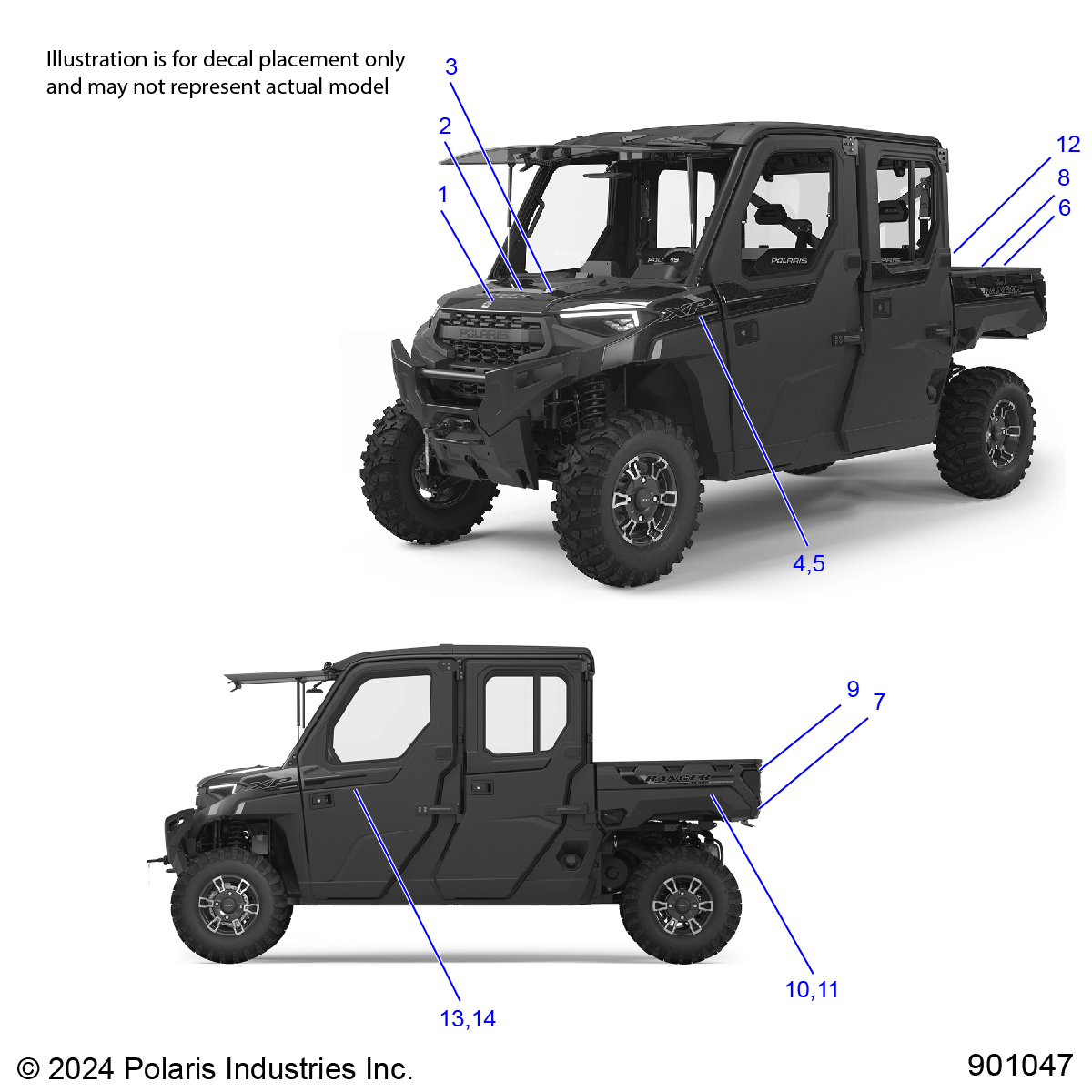 Foto diagrama Polaris que contem a peça 7201829