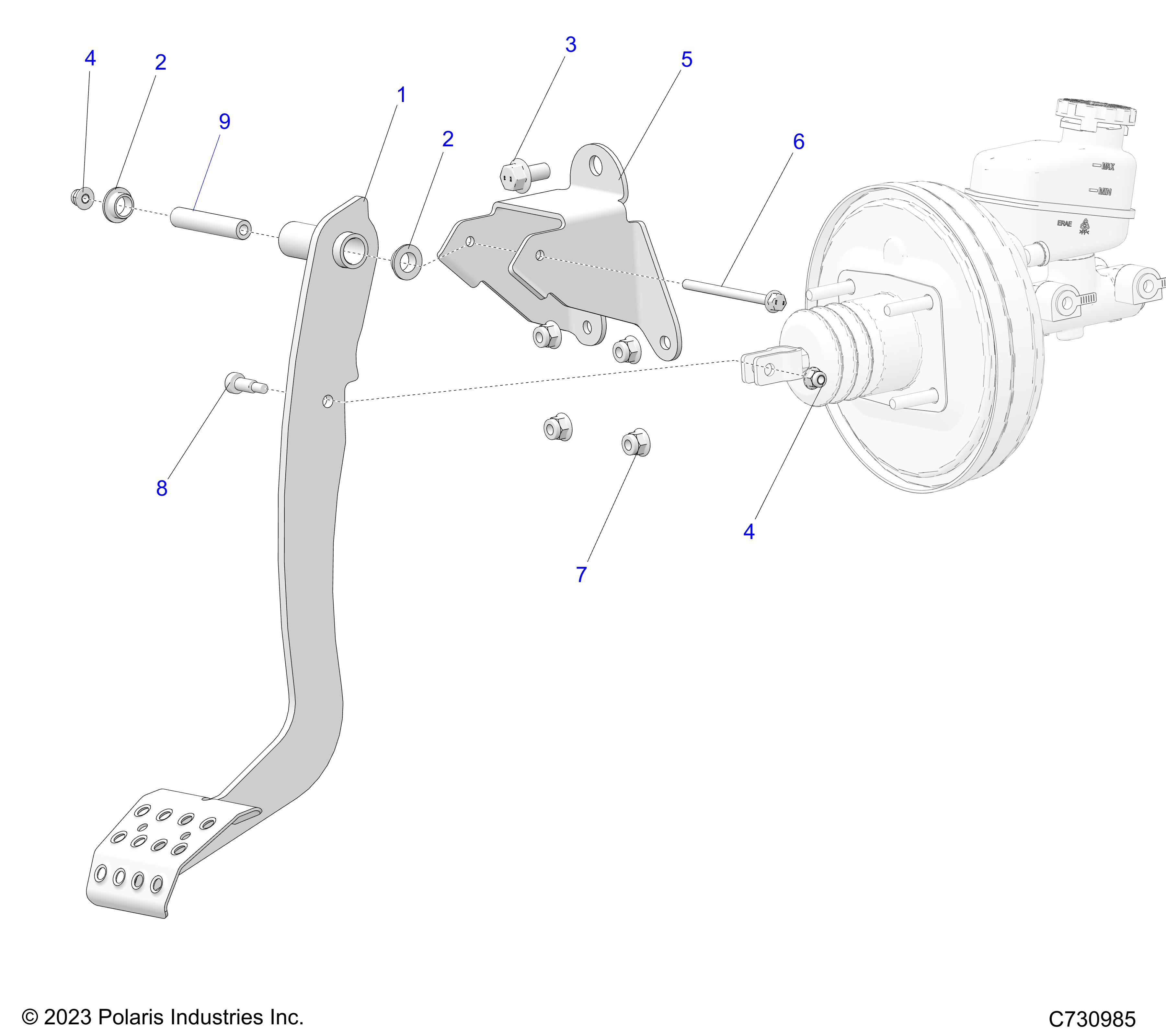 Foto diagrama Polaris que contem a peça 5270883-329