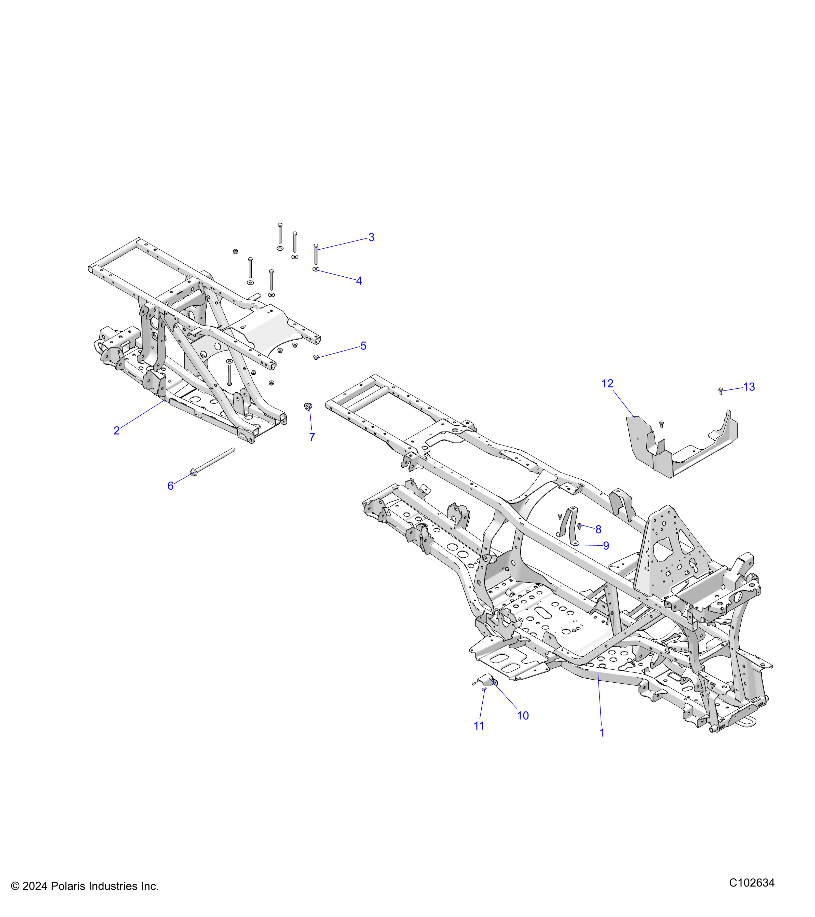 Foto diagrama Polaris que contem a peça 5274263-458