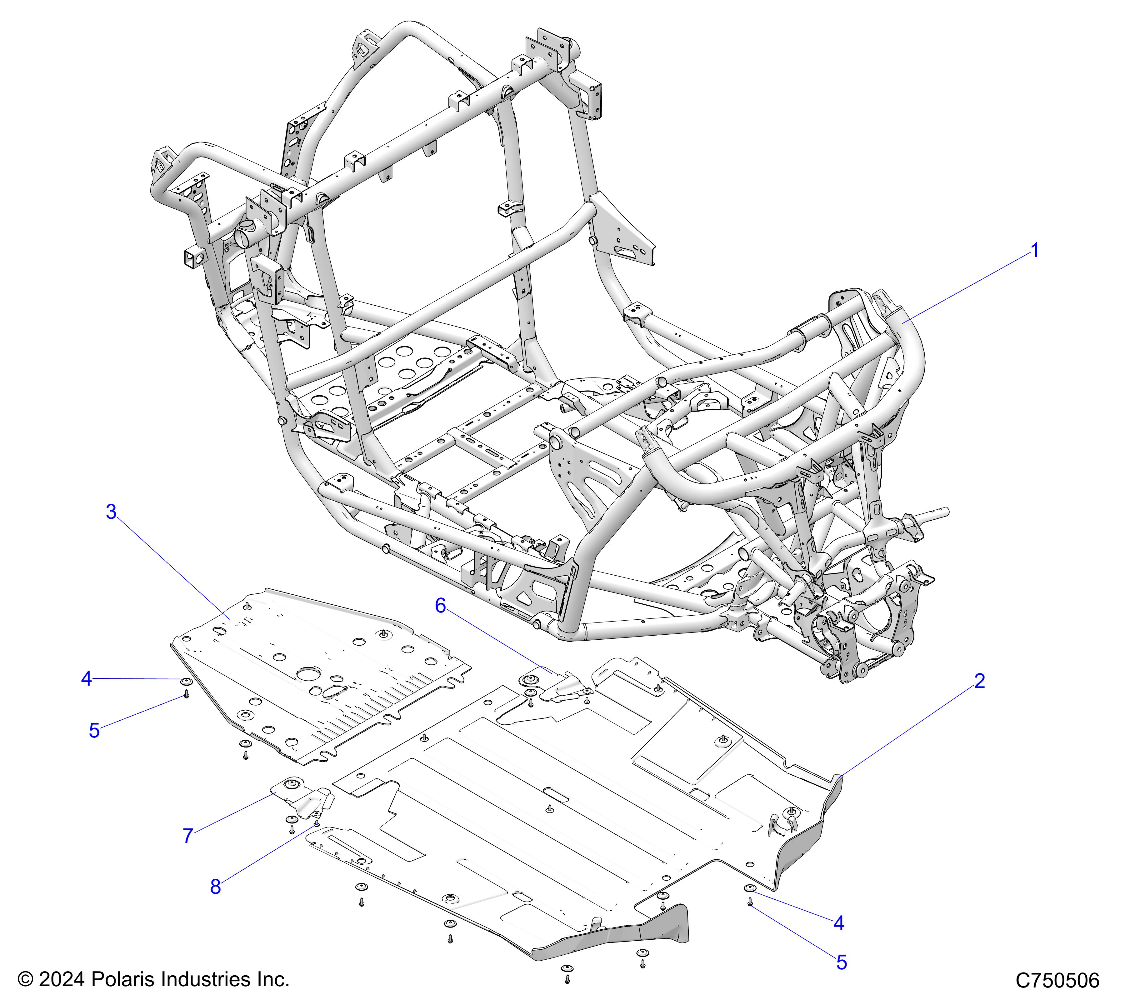 Foto diagrama Polaris que contem a peça 1028547-458