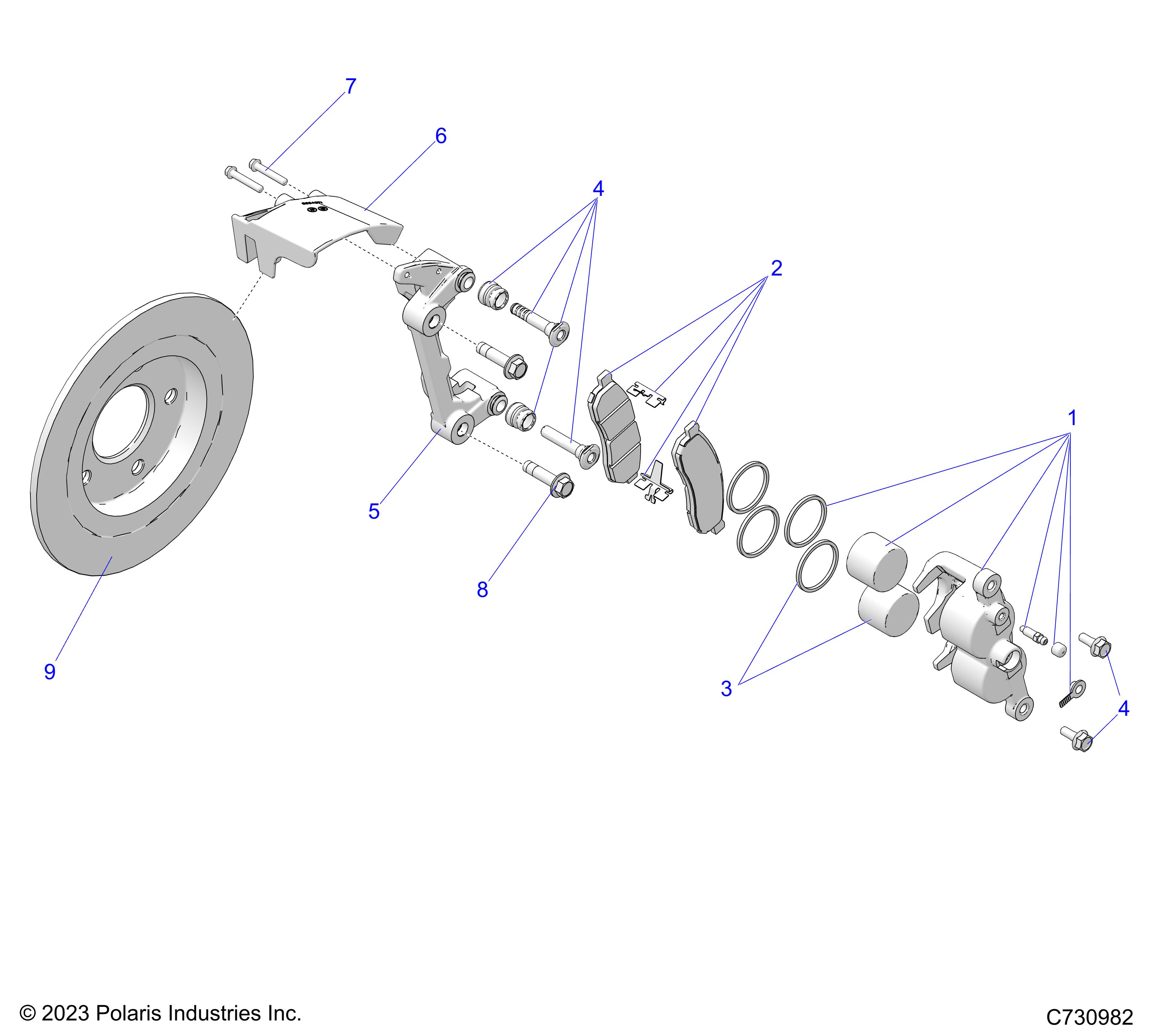 Foto diagrama Polaris que contem a peça 2209572