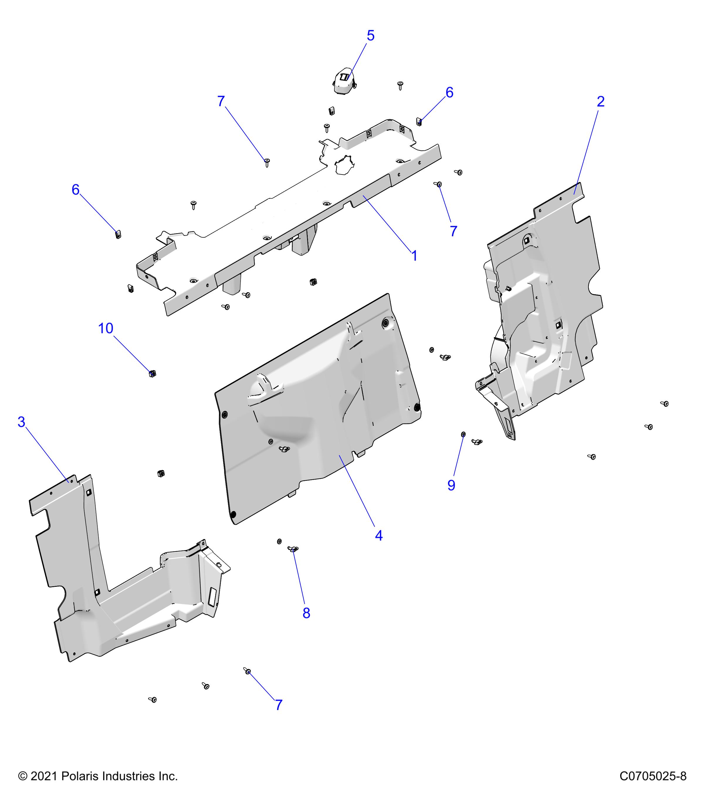 Foto diagrama Polaris que contem a peça 5456554-070