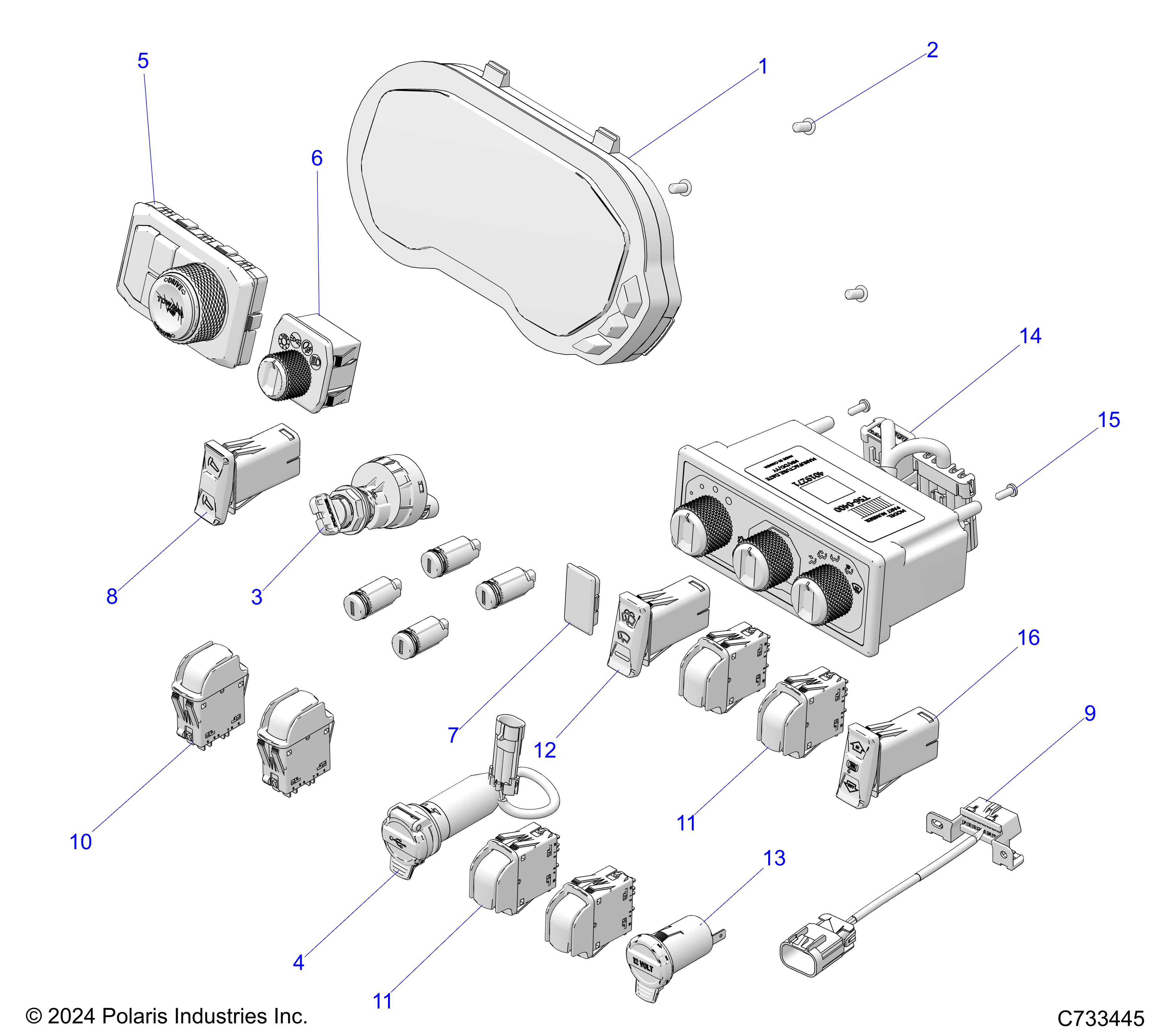 Foto diagrama Polaris que contem a peça 4082121-02