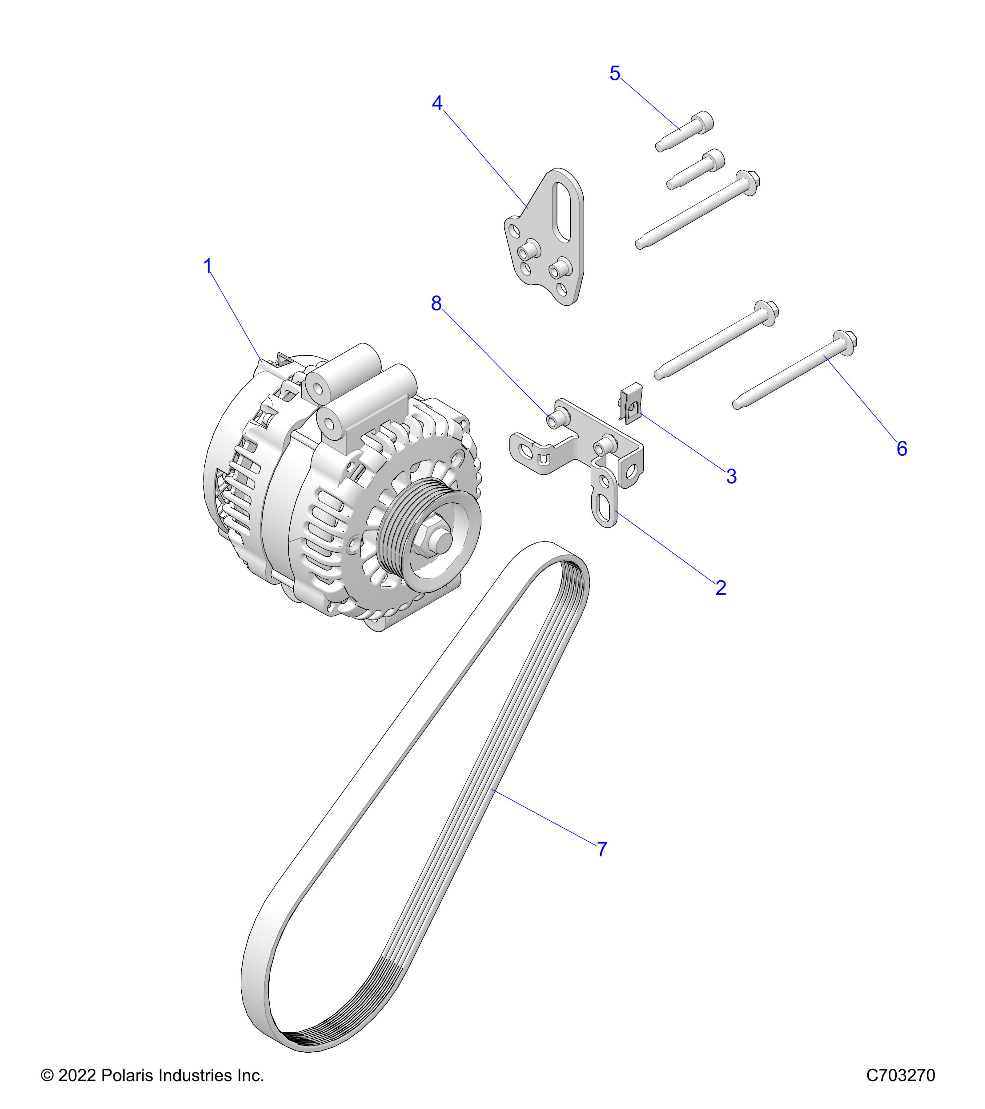 Foto diagrama Polaris que contem a peça 5418710