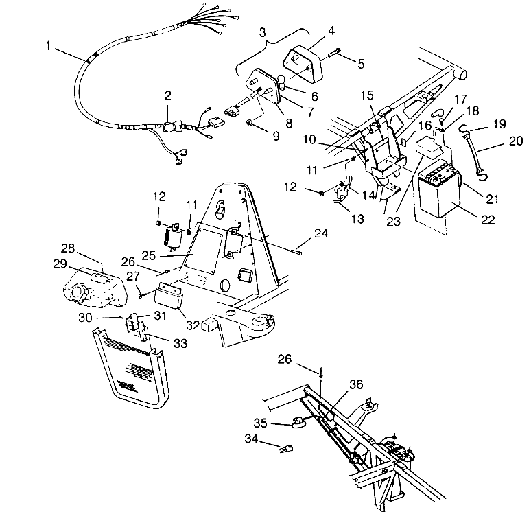 Foto diagrama Polaris que contem a peça 4010076