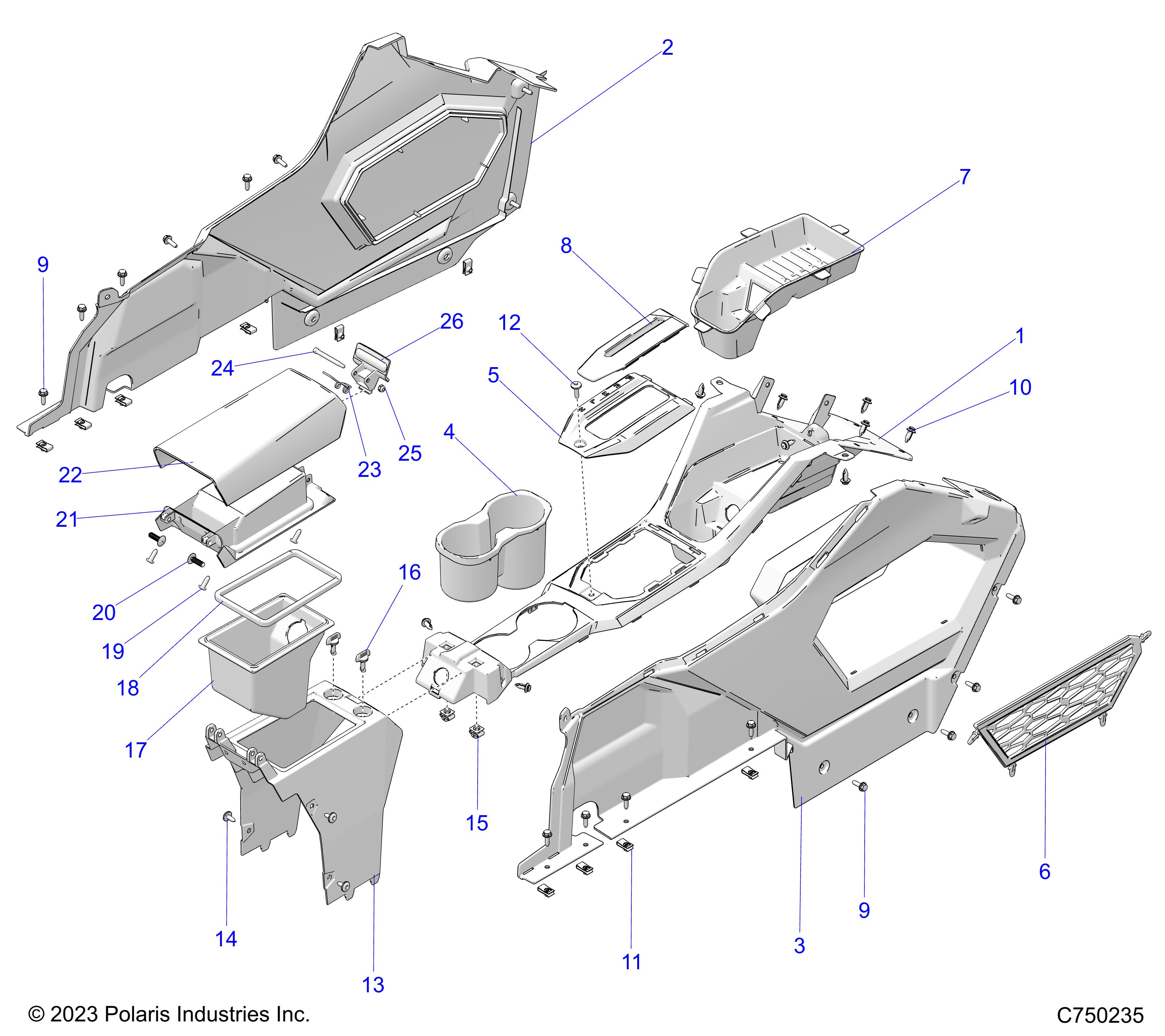 Foto diagrama Polaris que contem a peça 5465781-952