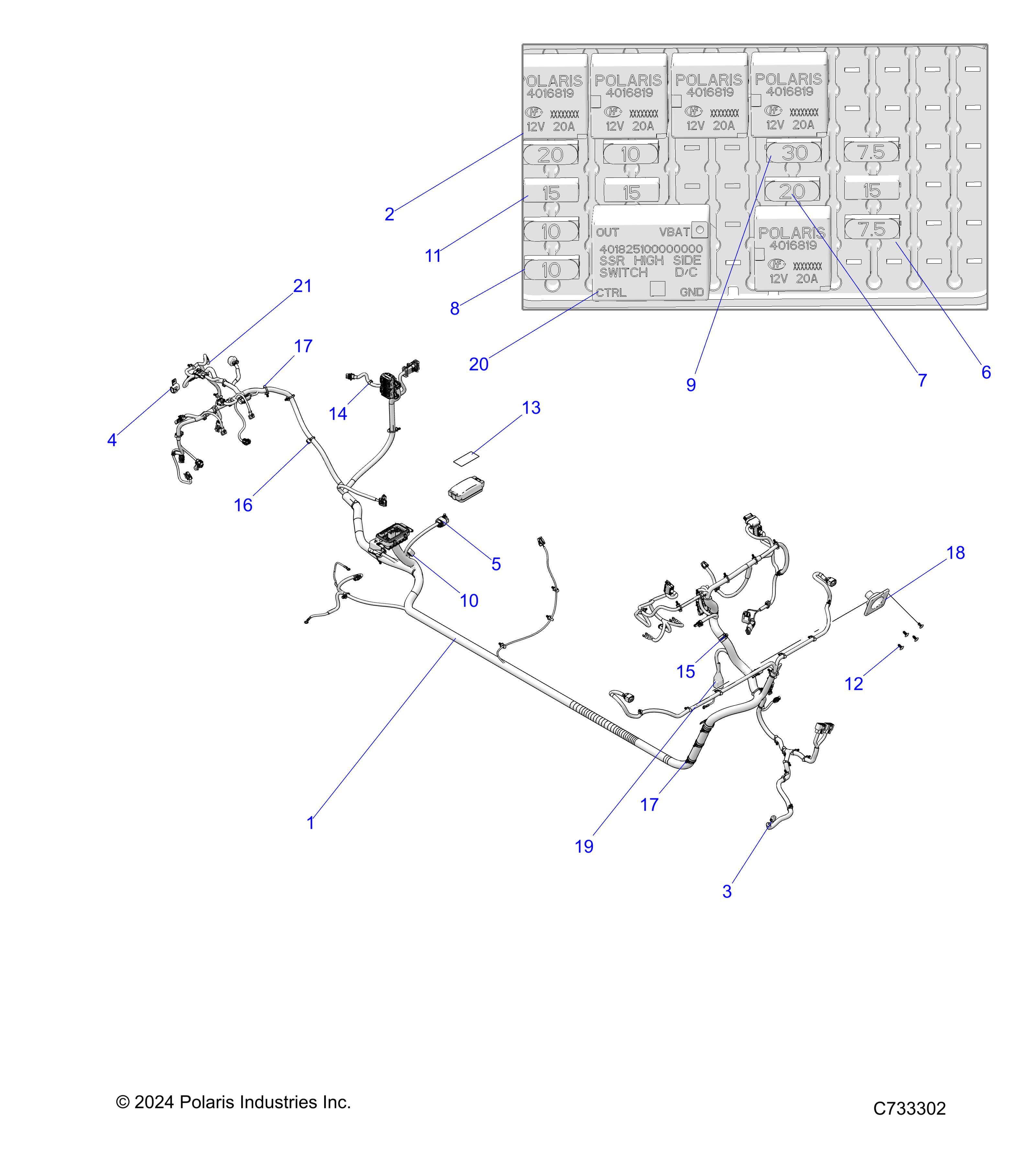 Foto diagrama Polaris que contem a peça 2417693