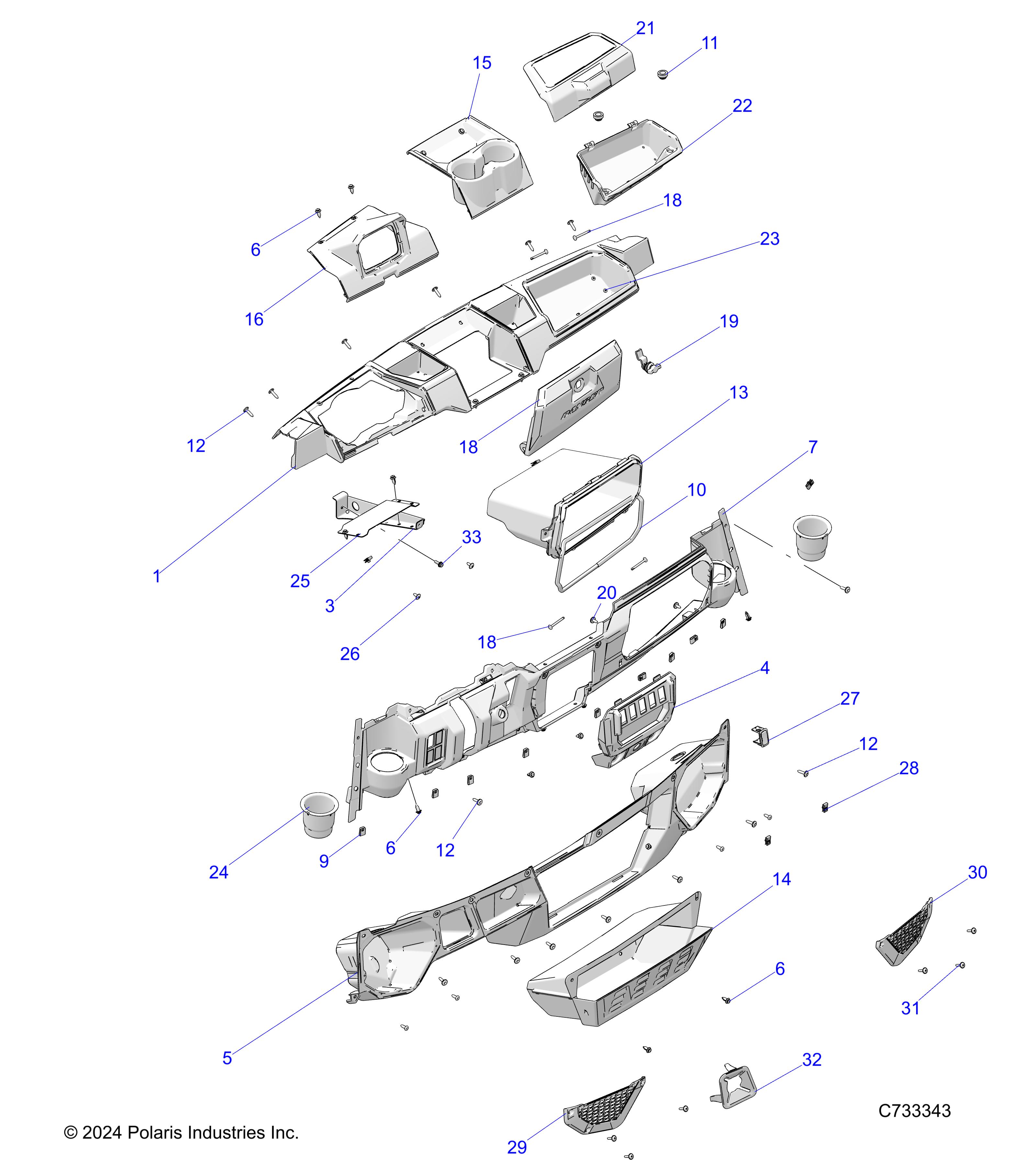 Foto diagrama Polaris que contem a peça 5459843-070