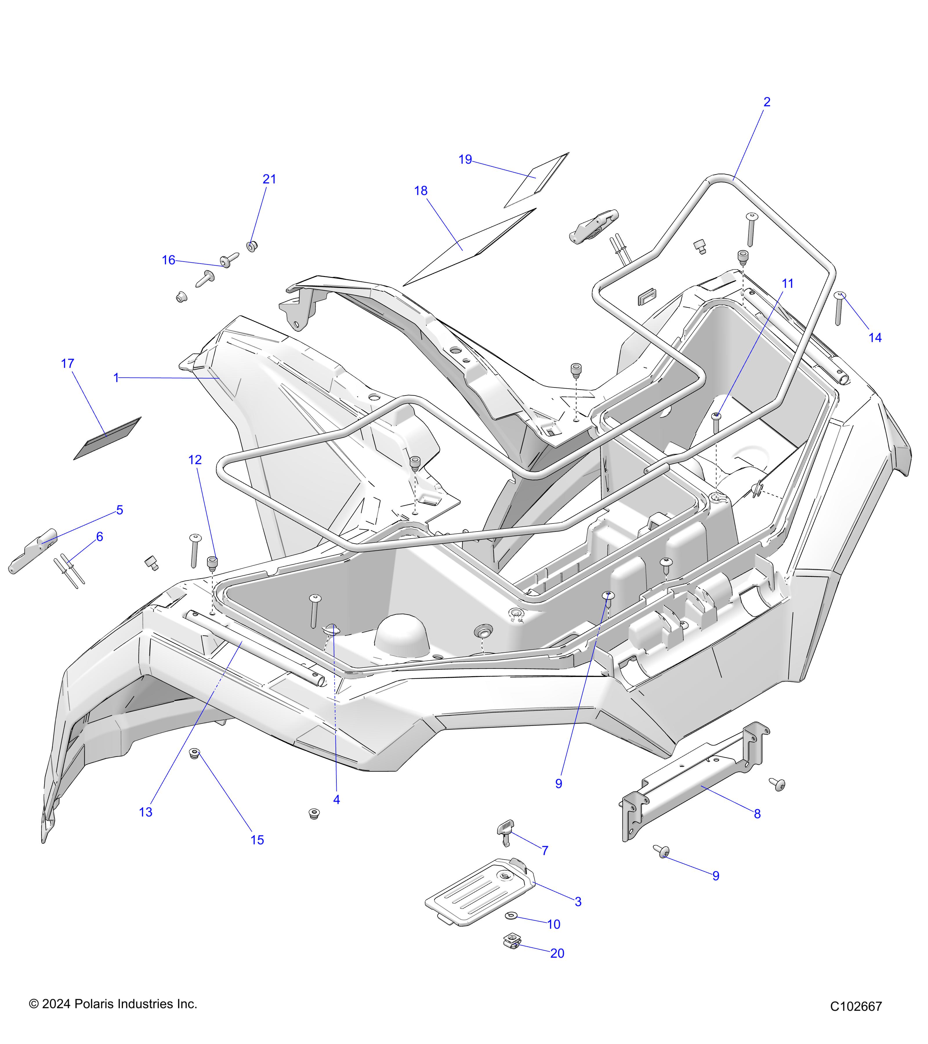 Foto diagrama Polaris que contem a peça 2639221-928