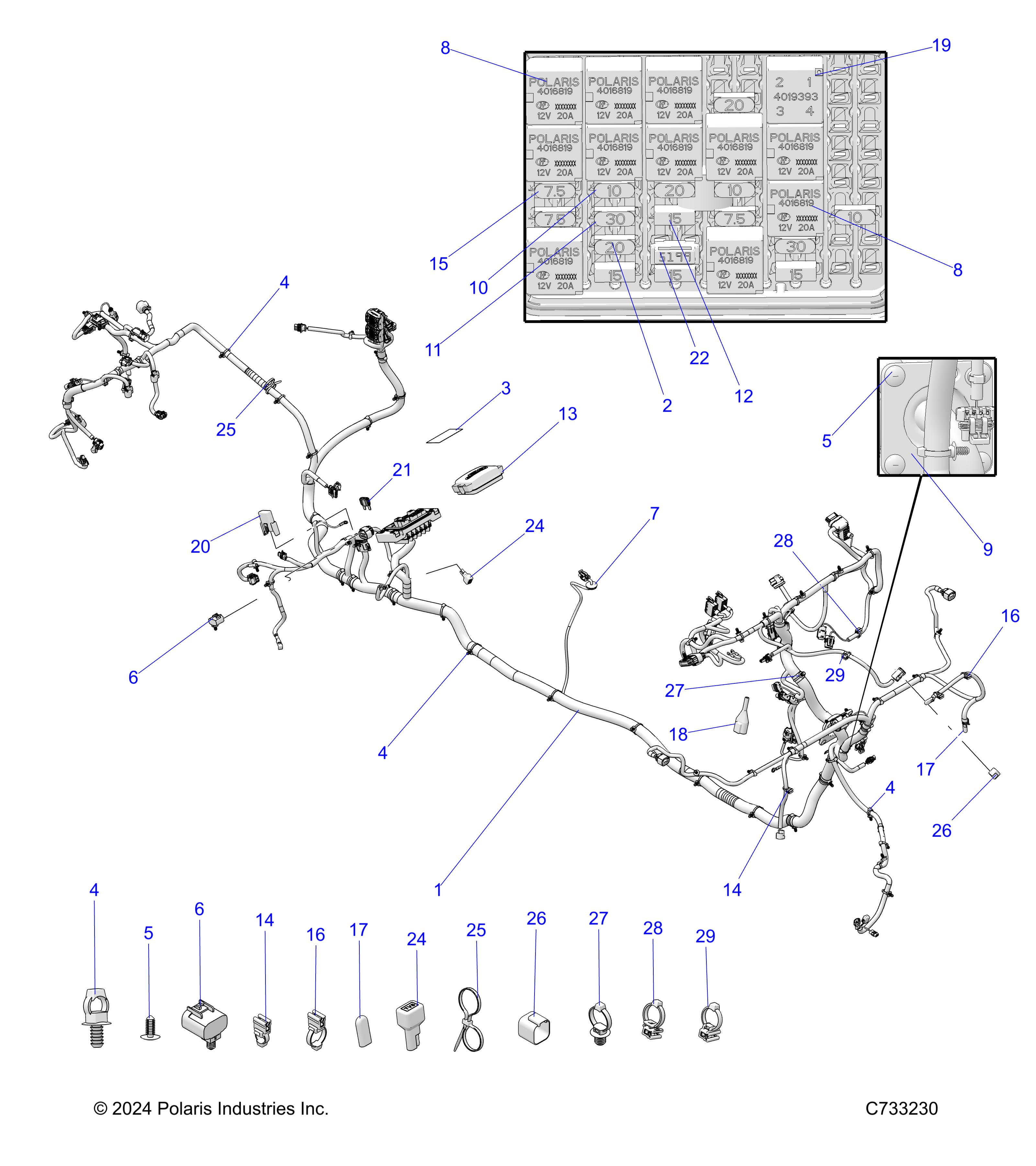 Foto diagrama Polaris que contem a peça 4081932