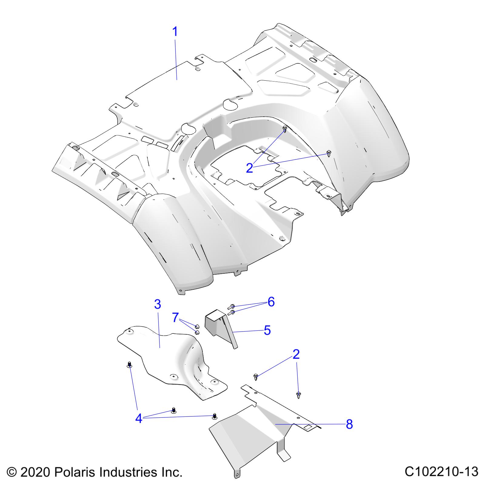Foto diagrama Polaris que contem a peça 2637719-800
