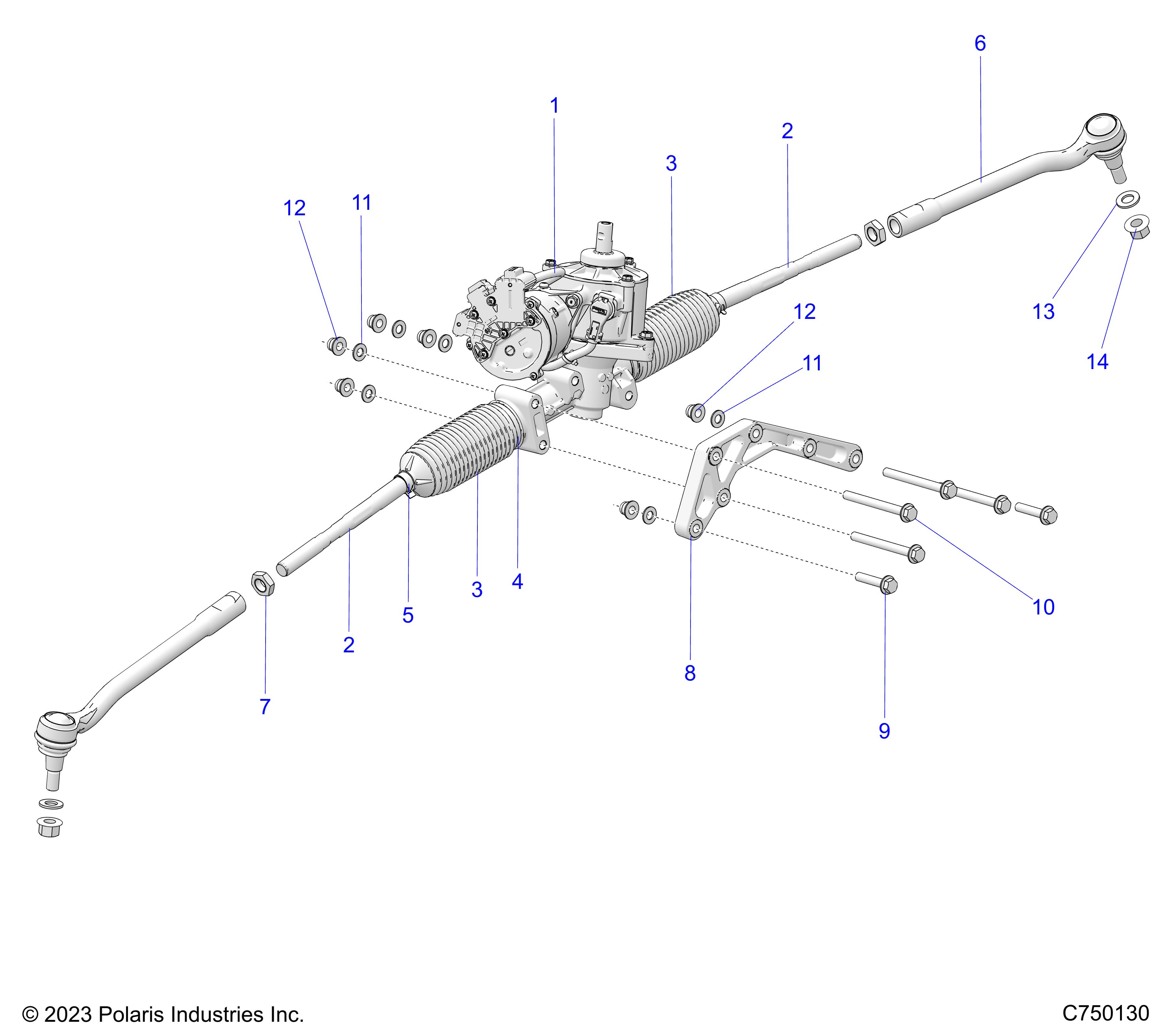 Foto diagrama Polaris que contem a peça 7061282