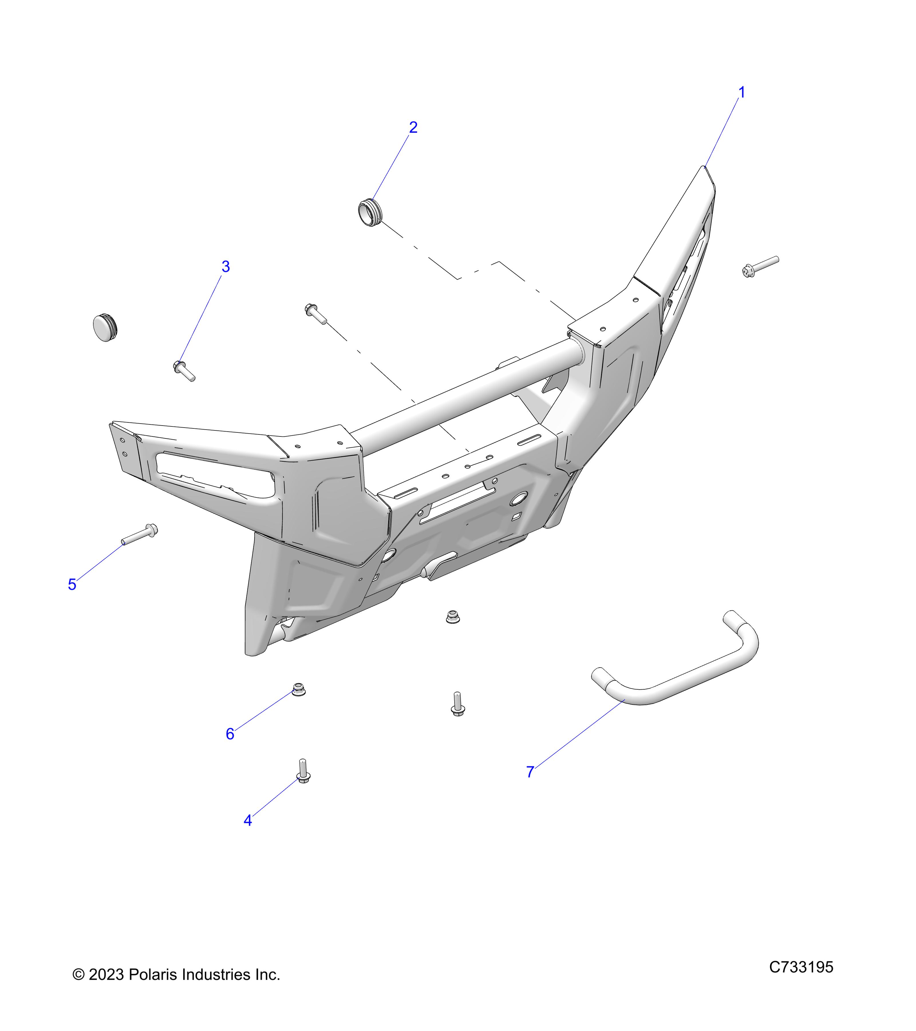 Foto diagrama Polaris que contem a peça 1028129-458