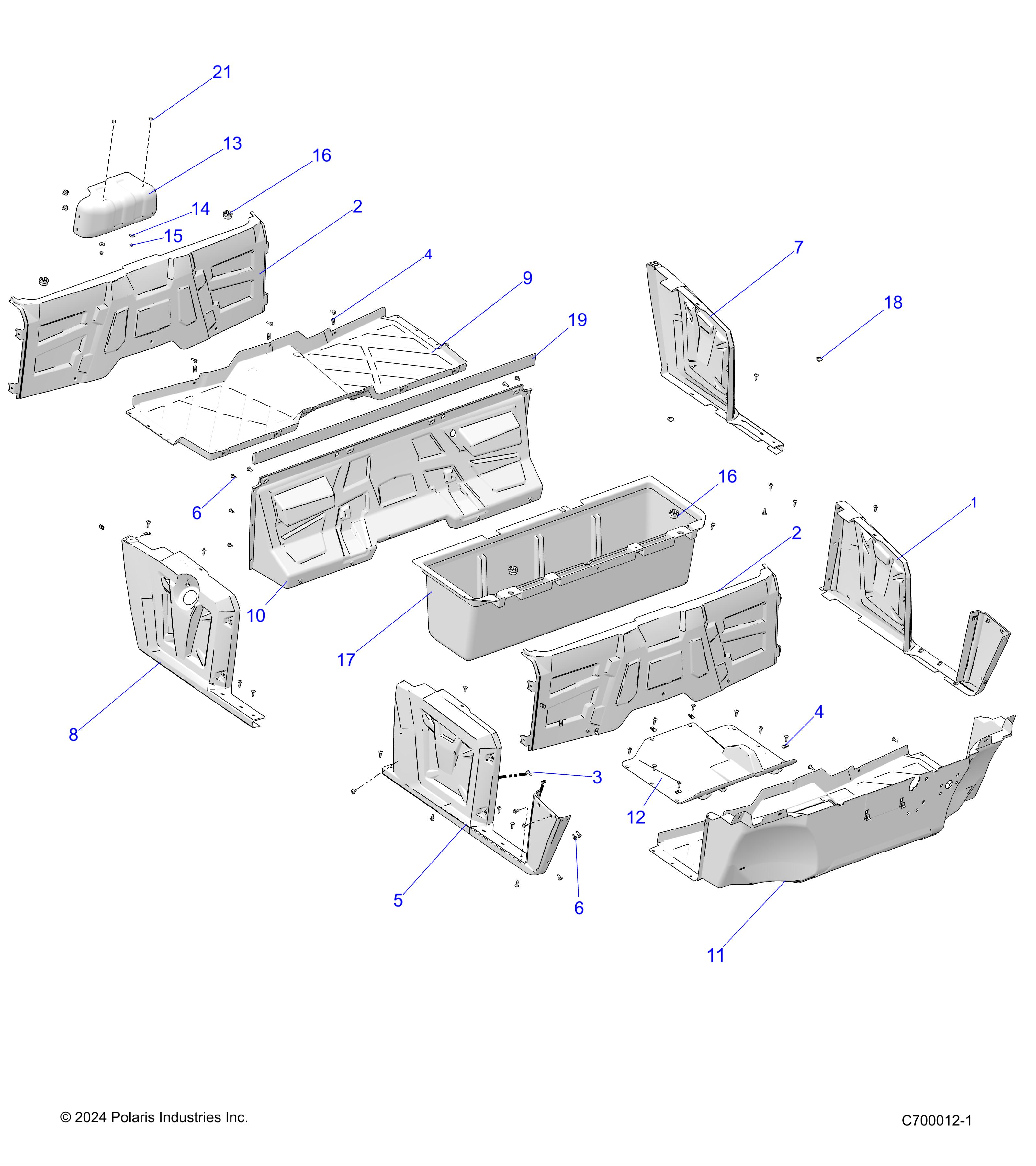 Foto diagrama Polaris que contem a peça 2212099