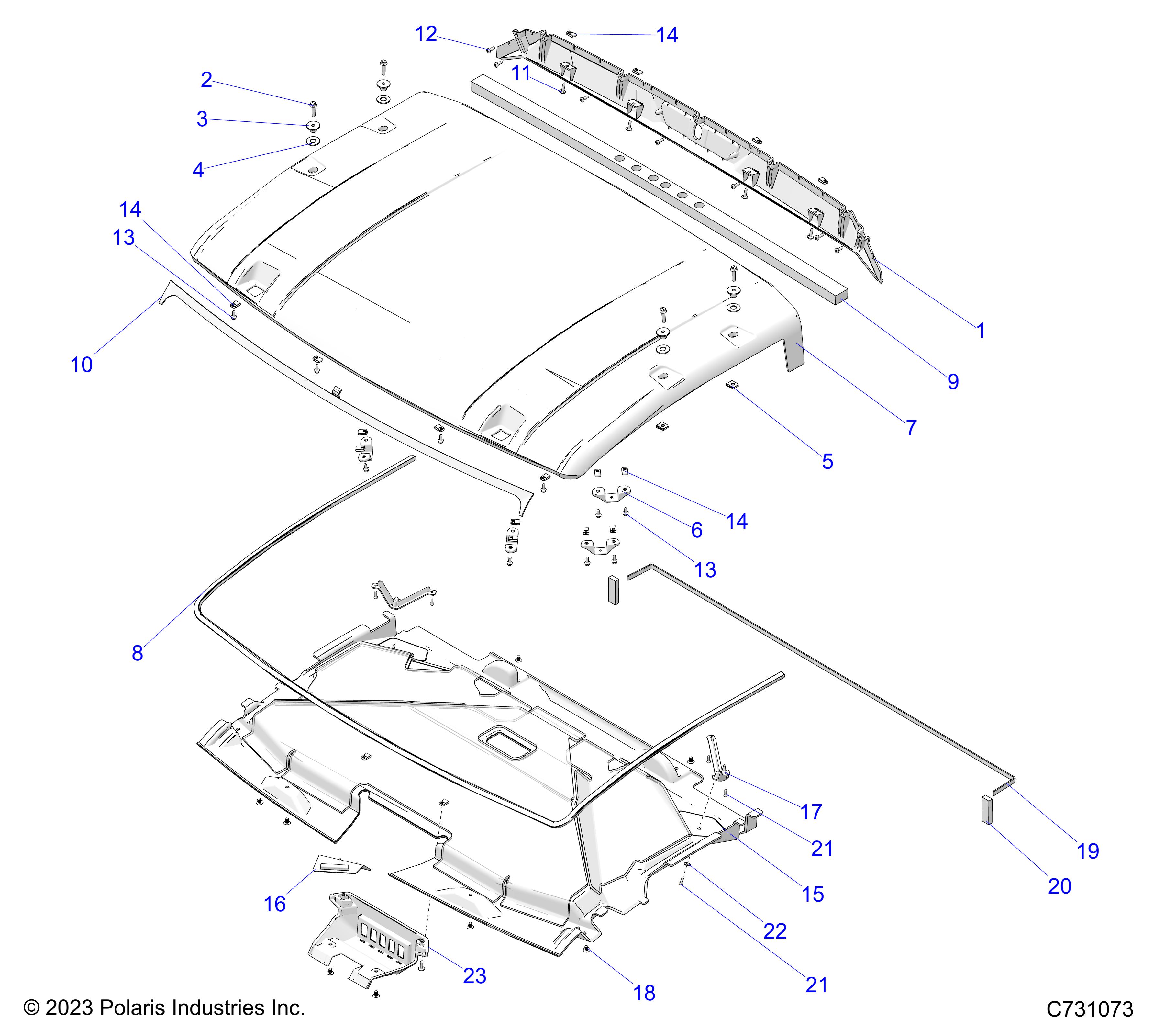 Foto diagrama Polaris que contem a peça 5459213